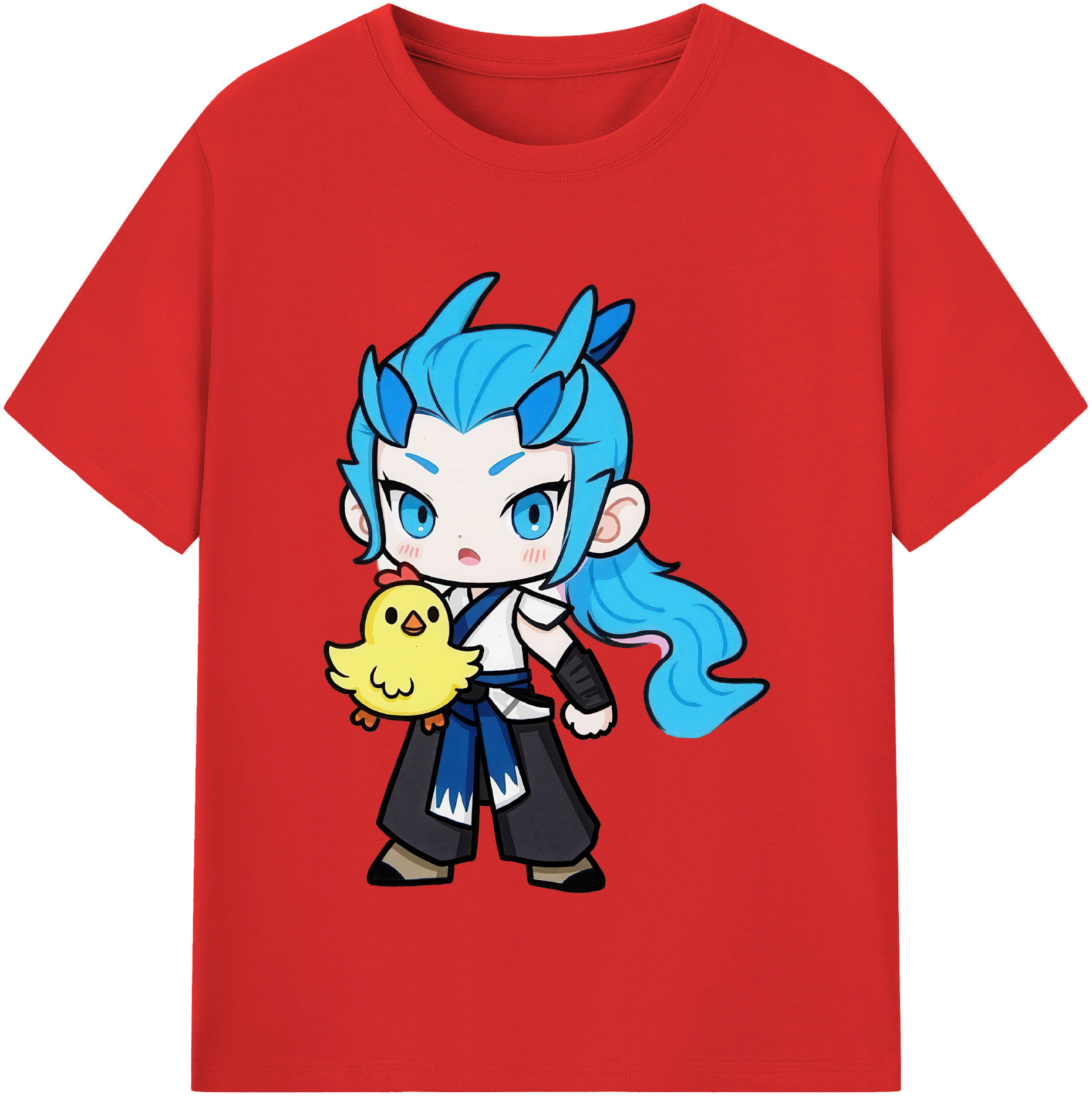 （画像用） Ne Zha 2 ナタ 魔童の大暴れ レディースカジュアルプリントTシャツ（綿100％）