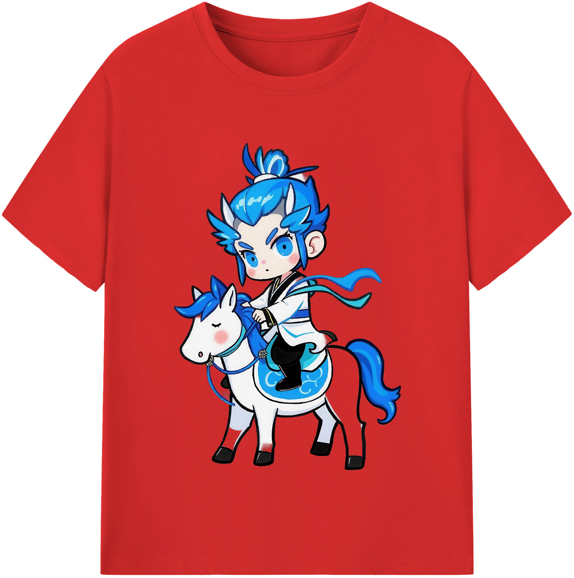（画像用） Ne Zha 2 ナタ 魔童の大暴れ レディースカジュアルプリントTシャツ（綿100％）