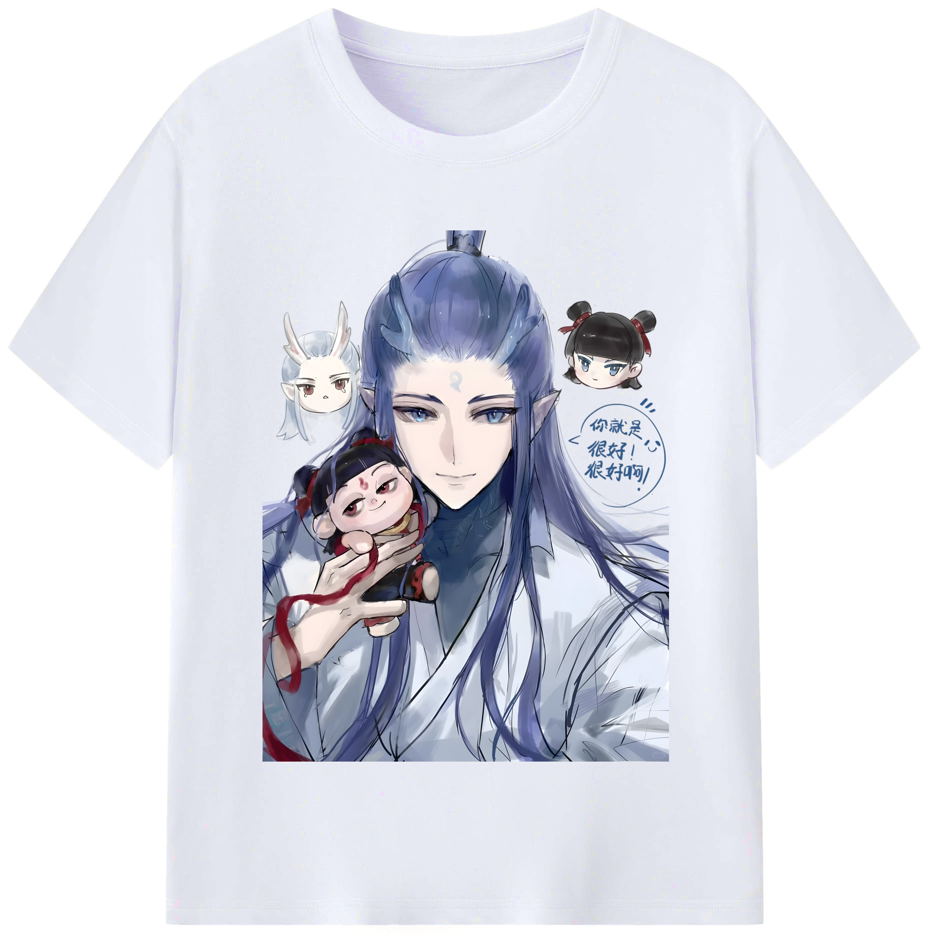 （画像用） Ne Zha 2 ナタ 魔童の大暴れ レディースカジュアルプリントTシャツ（綿100％）