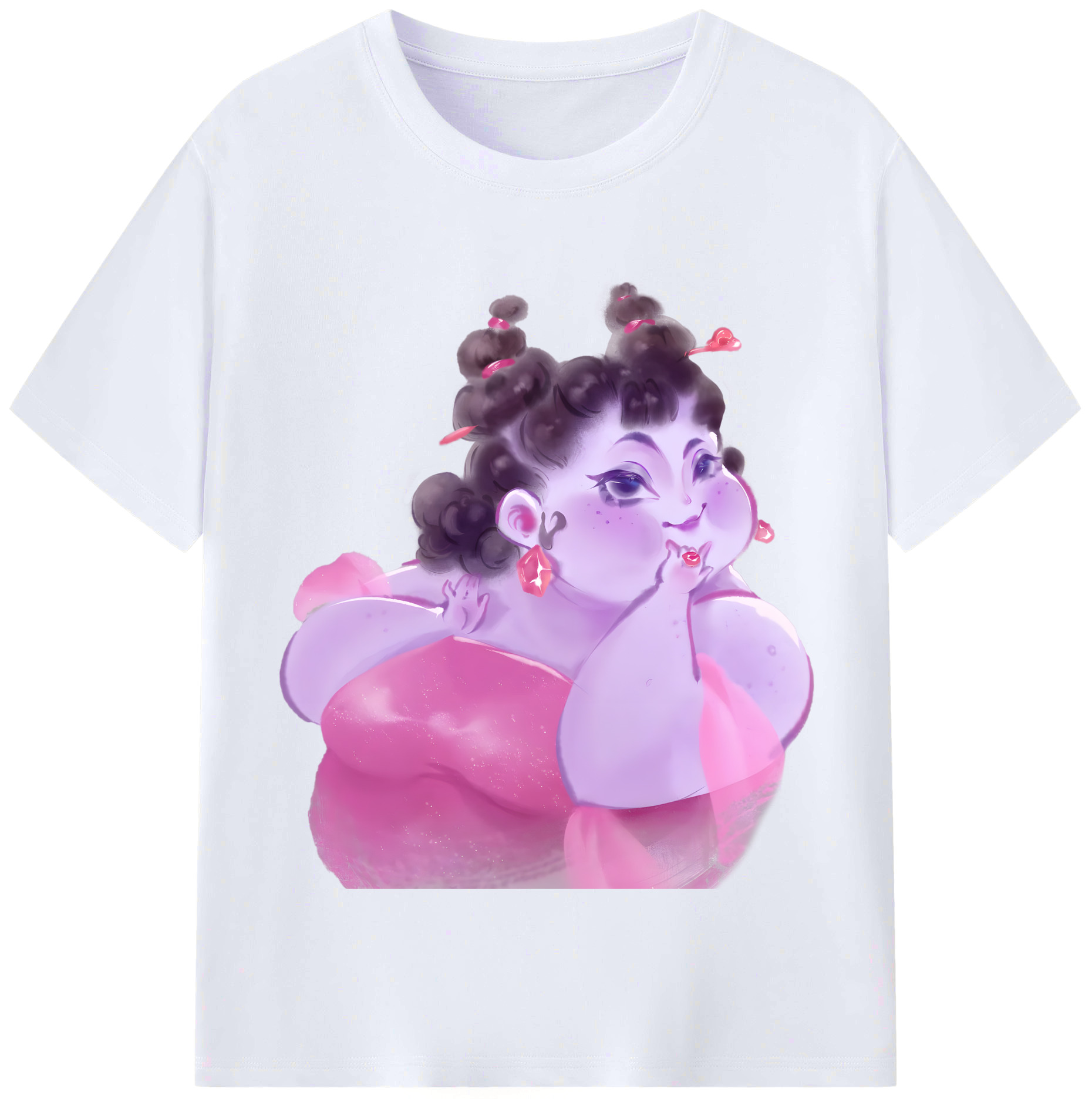 （画像用） Ne Zha 2 ナタ 魔童の大暴れ レディースカジュアルプリントTシャツ（綿100％）