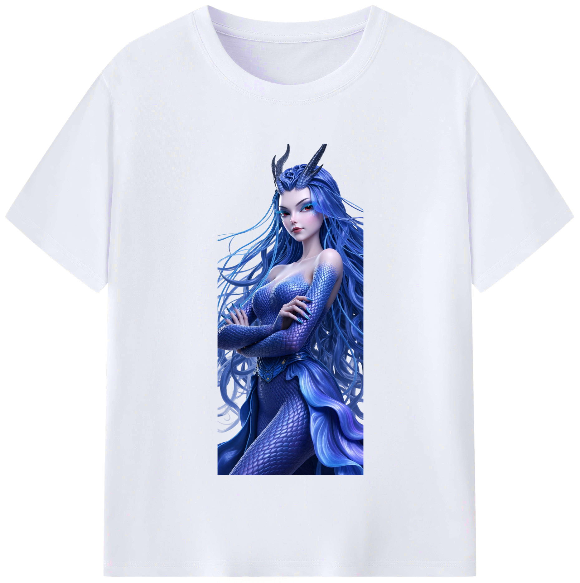 （画像用） Ne Zha 2 ナタ 魔童の大暴れ レディースカジュアルプリントTシャツ（綿100％）