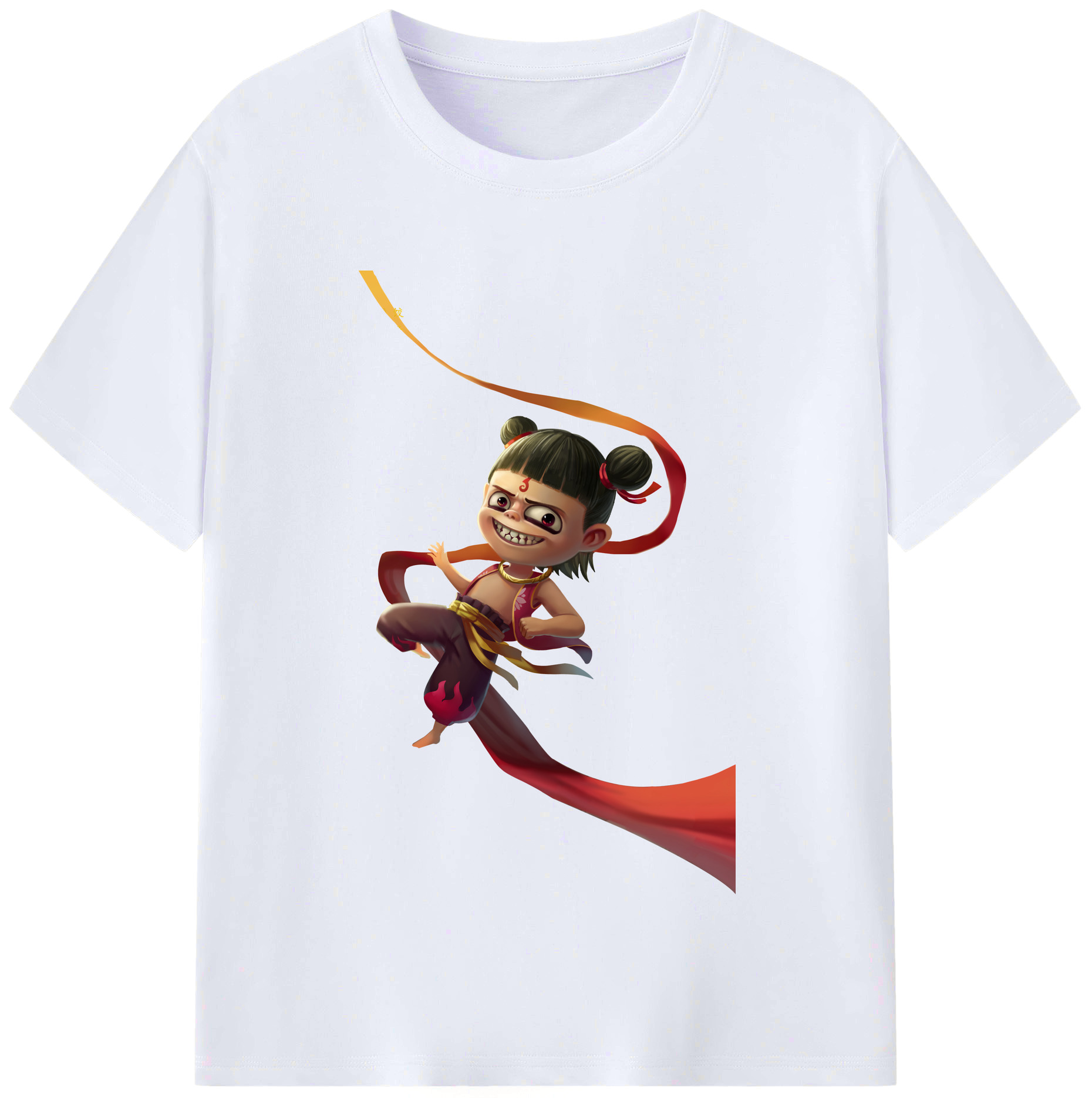 （画像用） Ne Zha 2 ナタ 魔童の大暴れ レディースカジュアルプリントTシャツ（綿100％）