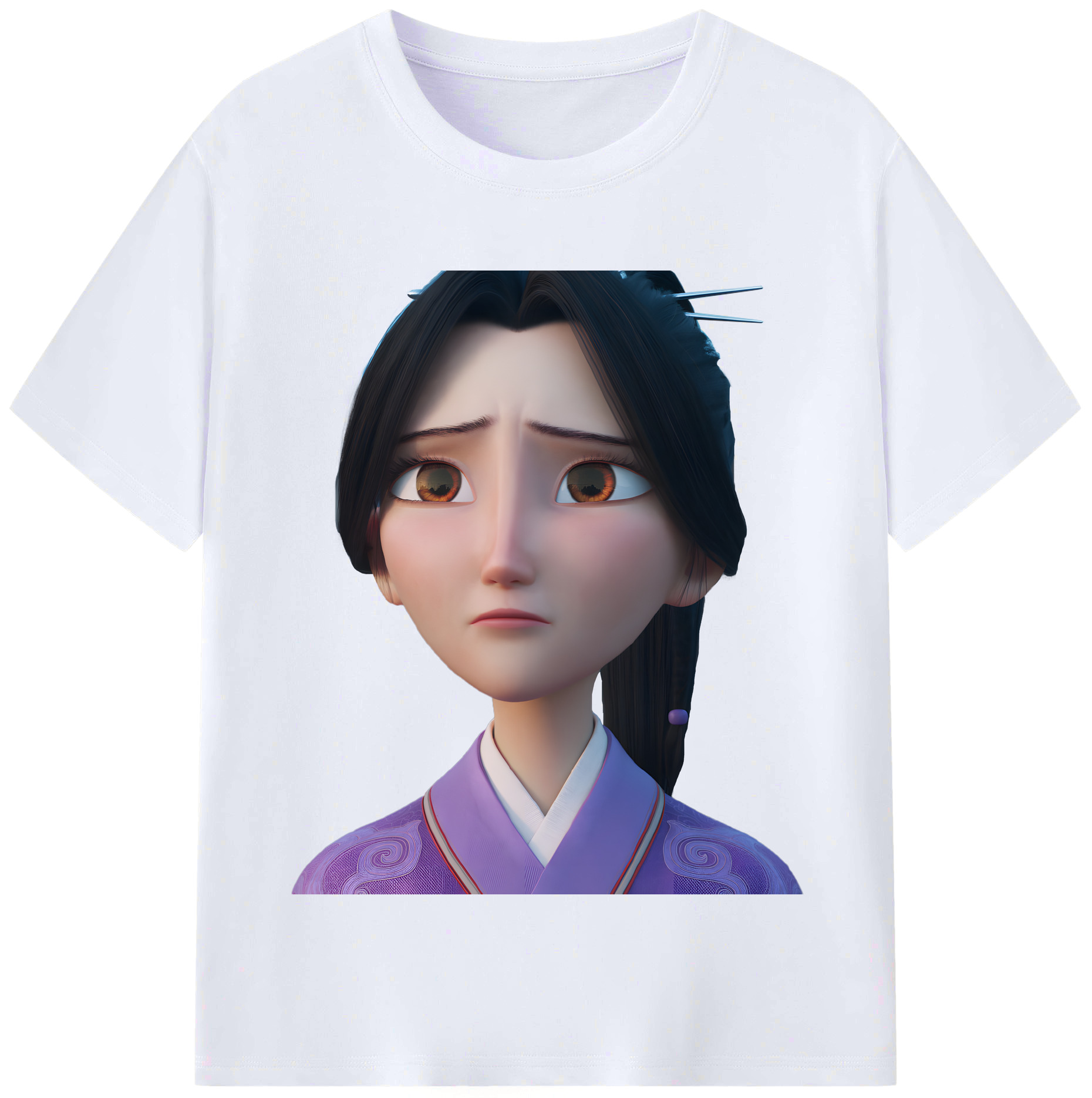 （画像用） Ne Zha 2 ナタ 魔童の大暴れ レディースカジュアルプリントTシャツ（綿100％）