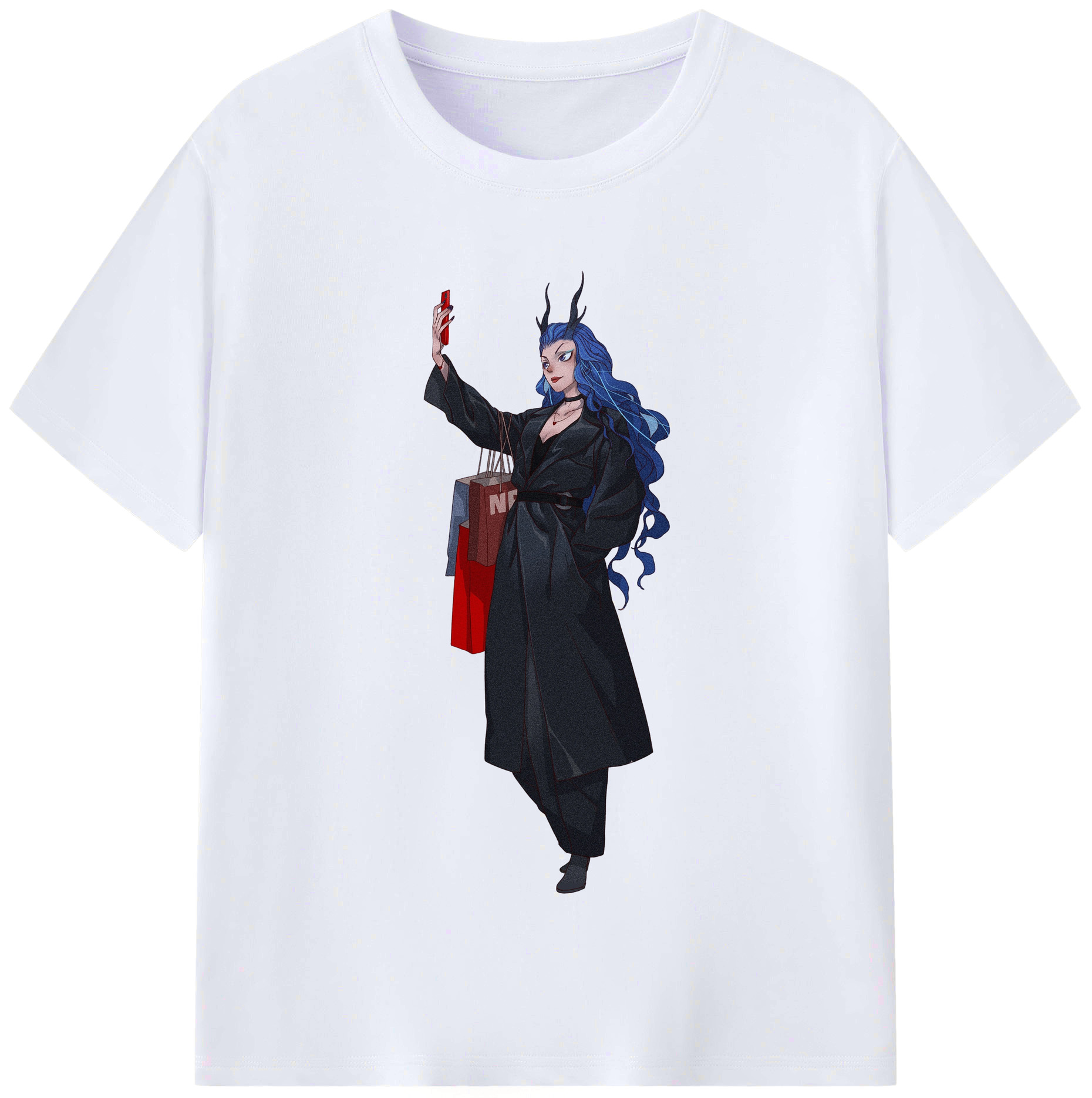 （画像用） Ne Zha 2 ナタ 魔童の大暴れ レディースカジュアルプリントTシャツ（綿100％）