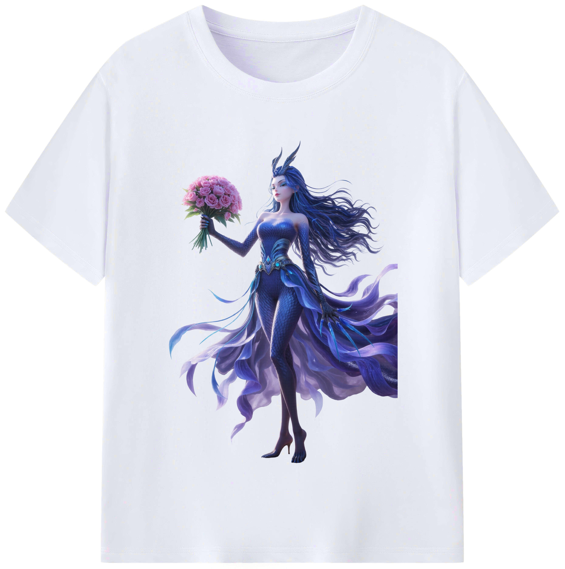 （画像用） Ne Zha 2 ナタ 魔童の大暴れ レディースカジュアルプリントTシャツ（綿100％）