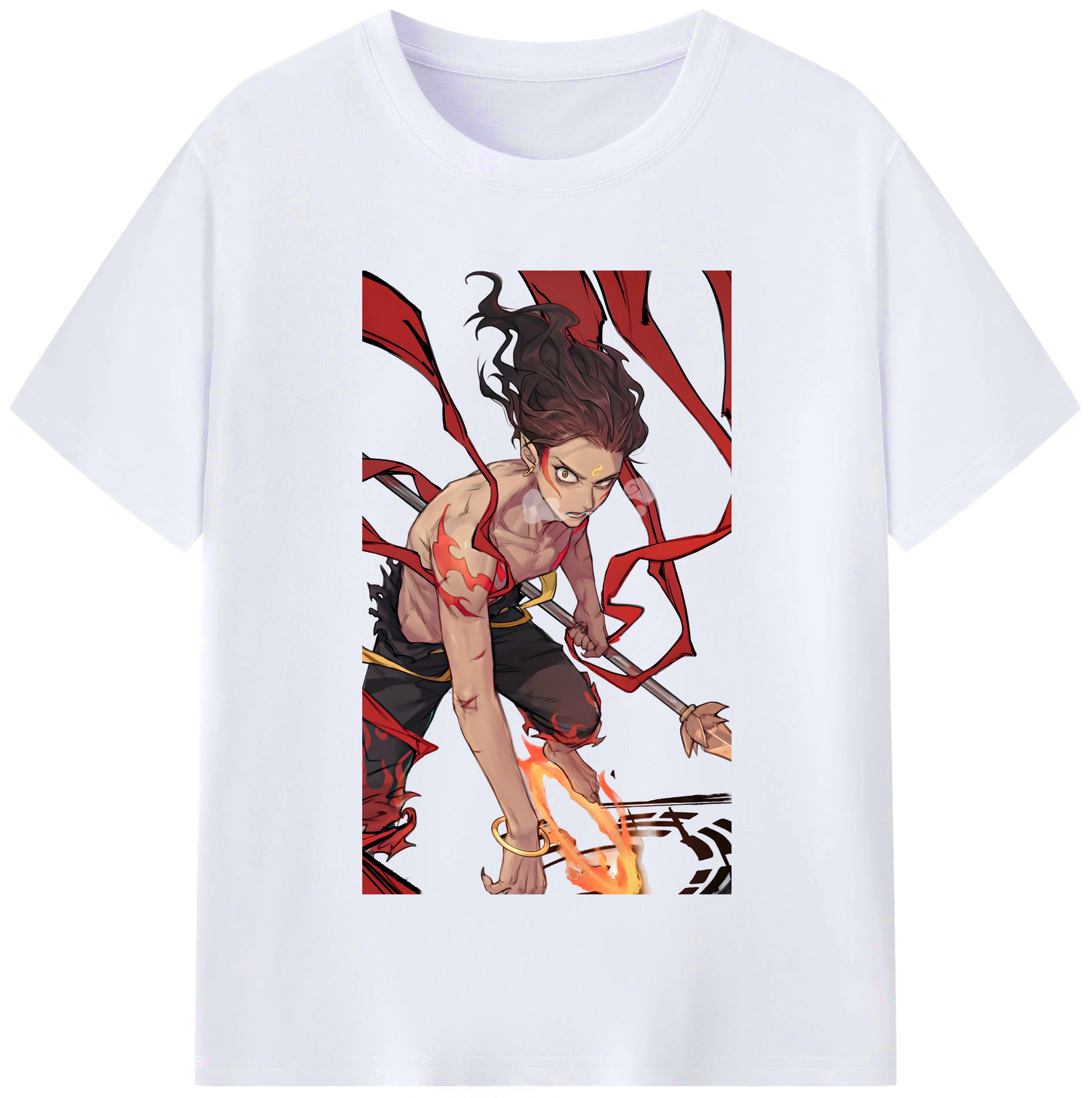 （画像用） Ne Zha 2 ナタ 魔童の大暴れ レディースカジュアルプリントTシャツ（綿100％）