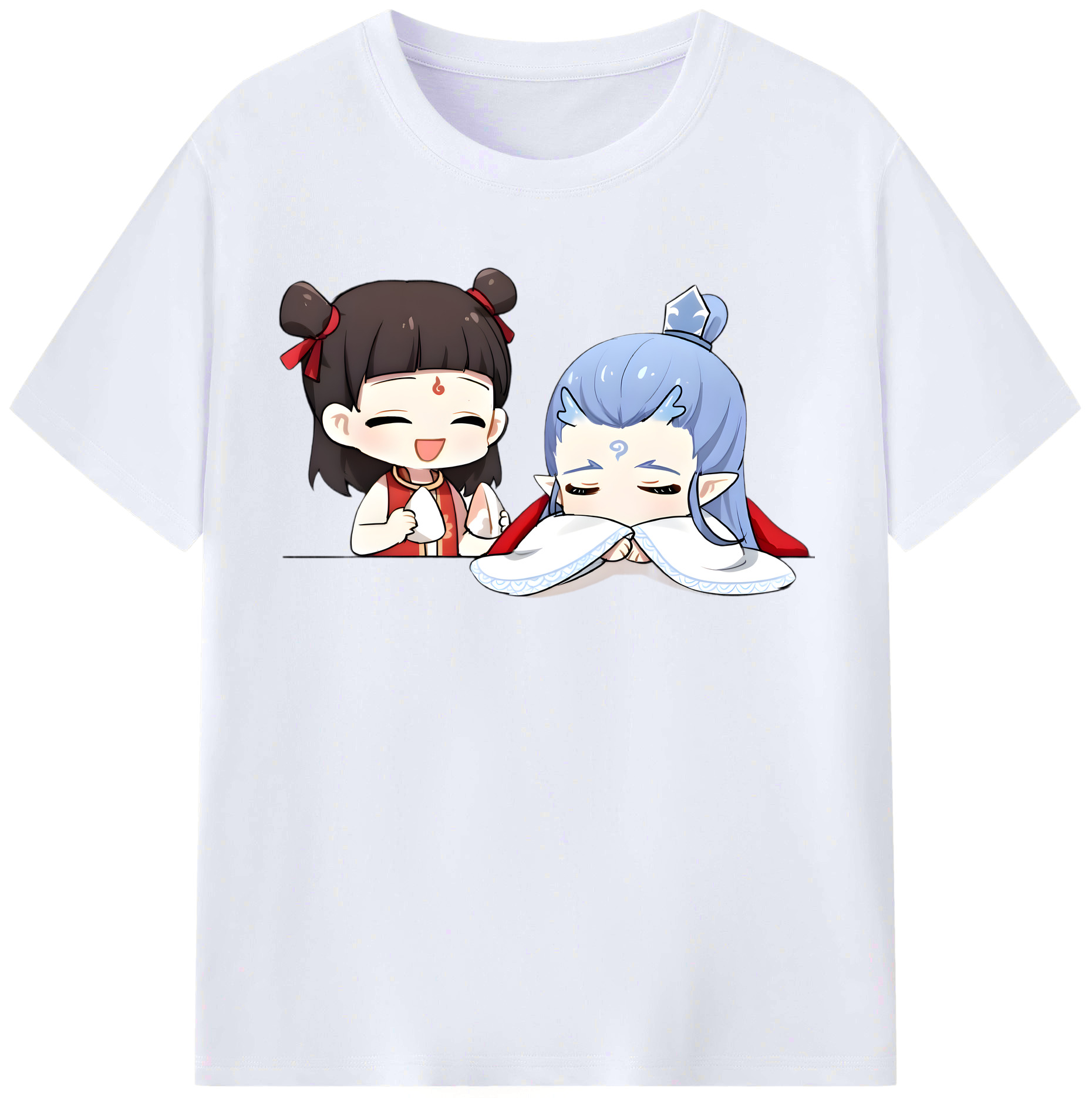 （画像用） Ne Zha 2 ナタ 魔童の大暴れ レディースカジュアルプリントTシャツ（綿100％）