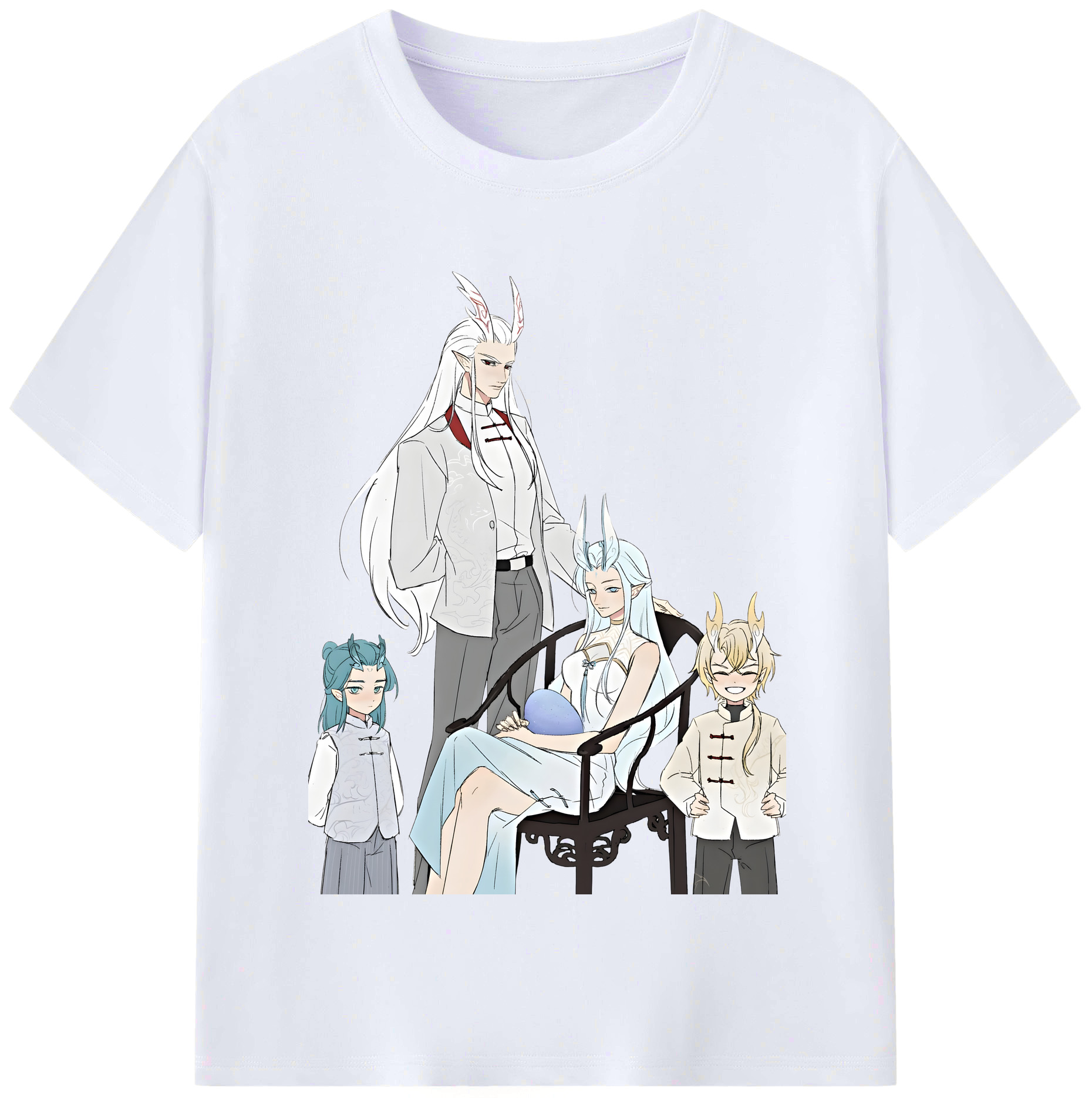 （画像用） Ne Zha 2 ナタ 魔童の大暴れ レディースカジュアルプリントTシャツ（綿100％）