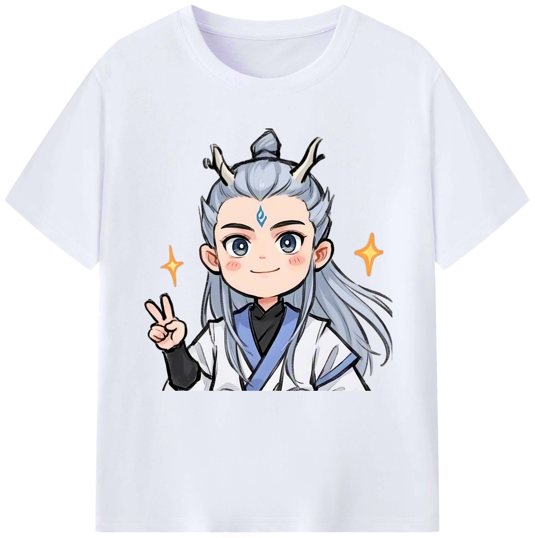 （画像用） Ne Zha 2 ナタ 魔童の大暴れ レディースカジュアルプリントTシャツ（綿100％）