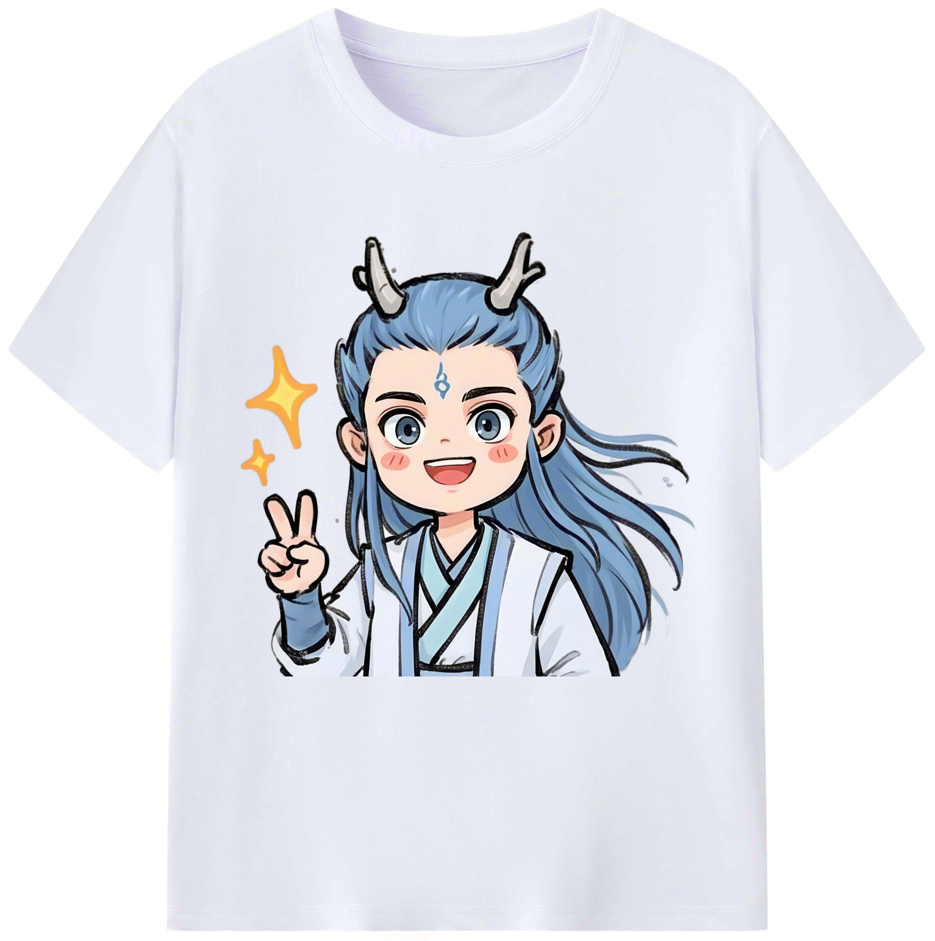 （画像用） Ne Zha 2 ナタ 魔童の大暴れ レディースカジュアルプリントTシャツ（綿100％）