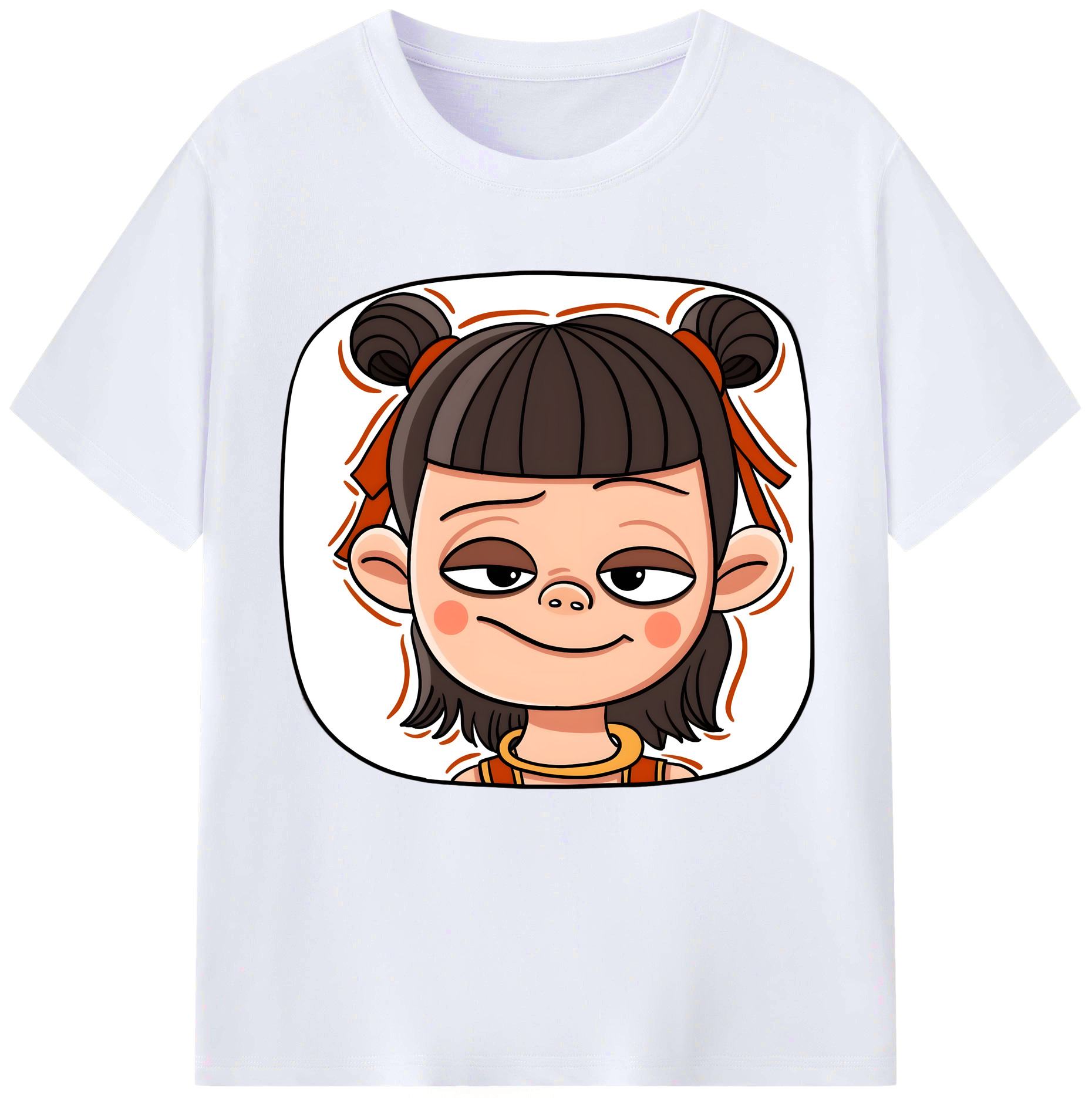 （画像用） Ne Zha 2 ナタ 魔童の大暴れ レディースカジュアルプリントTシャツ（綿100％）