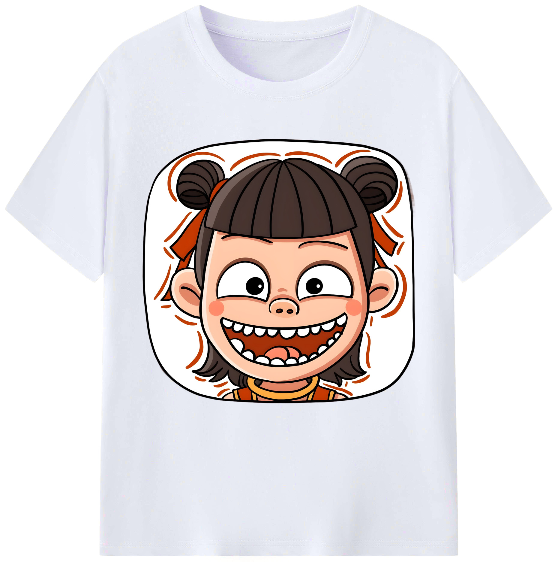 （画像用） Ne Zha 2 ナタ 魔童の大暴れ レディースカジュアルプリントTシャツ（綿100％）