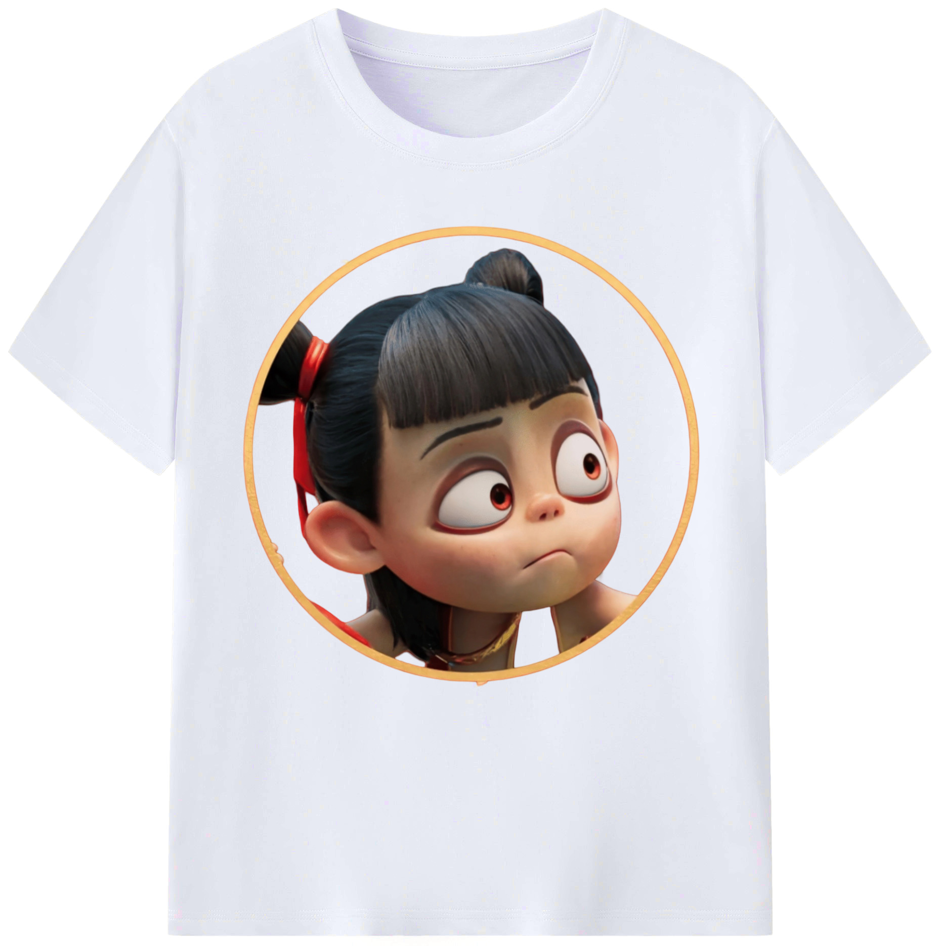 （画像用） Ne Zha 2 ナタ 魔童の大暴れ レディースカジュアルプリントTシャツ（綿100％）