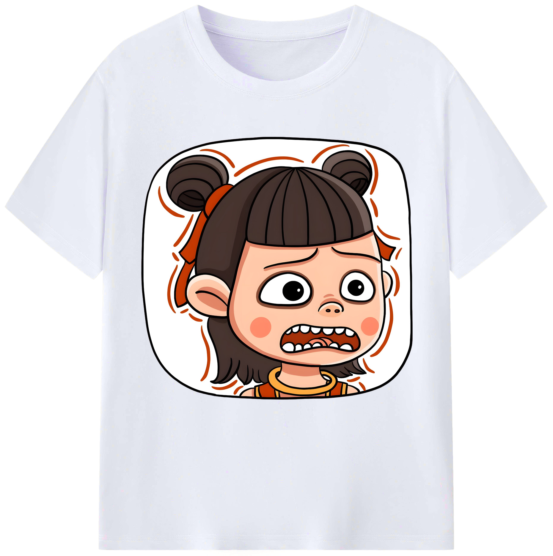（画像用） Ne Zha 2 ナタ 魔童の大暴れ レディースカジュアルプリントTシャツ（綿100％）