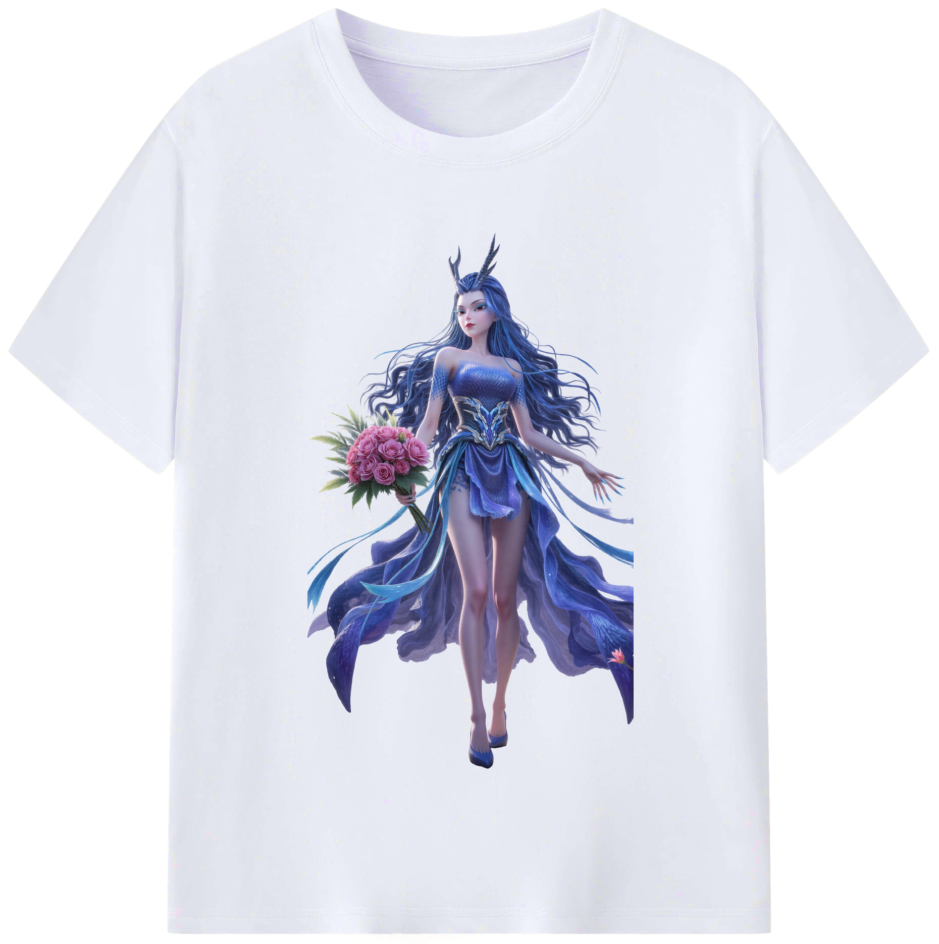 （画像用） Ne Zha 2 ナタ 魔童の大暴れ レディースカジュアルプリントTシャツ（綿100％）