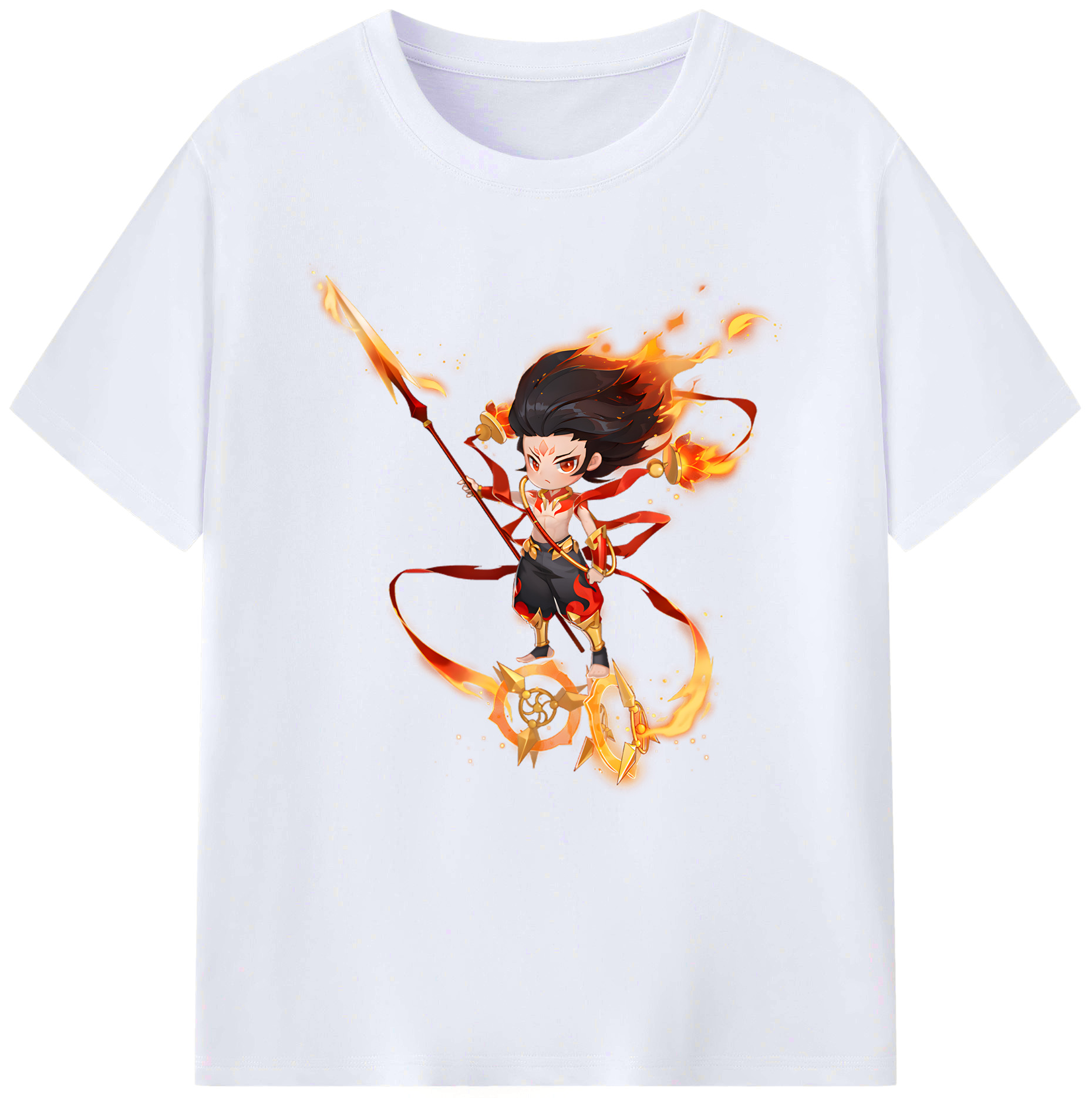 （画像用） Ne Zha 2 ナタ 魔童の大暴れ レディースカジュアルプリントTシャツ（綿100％）