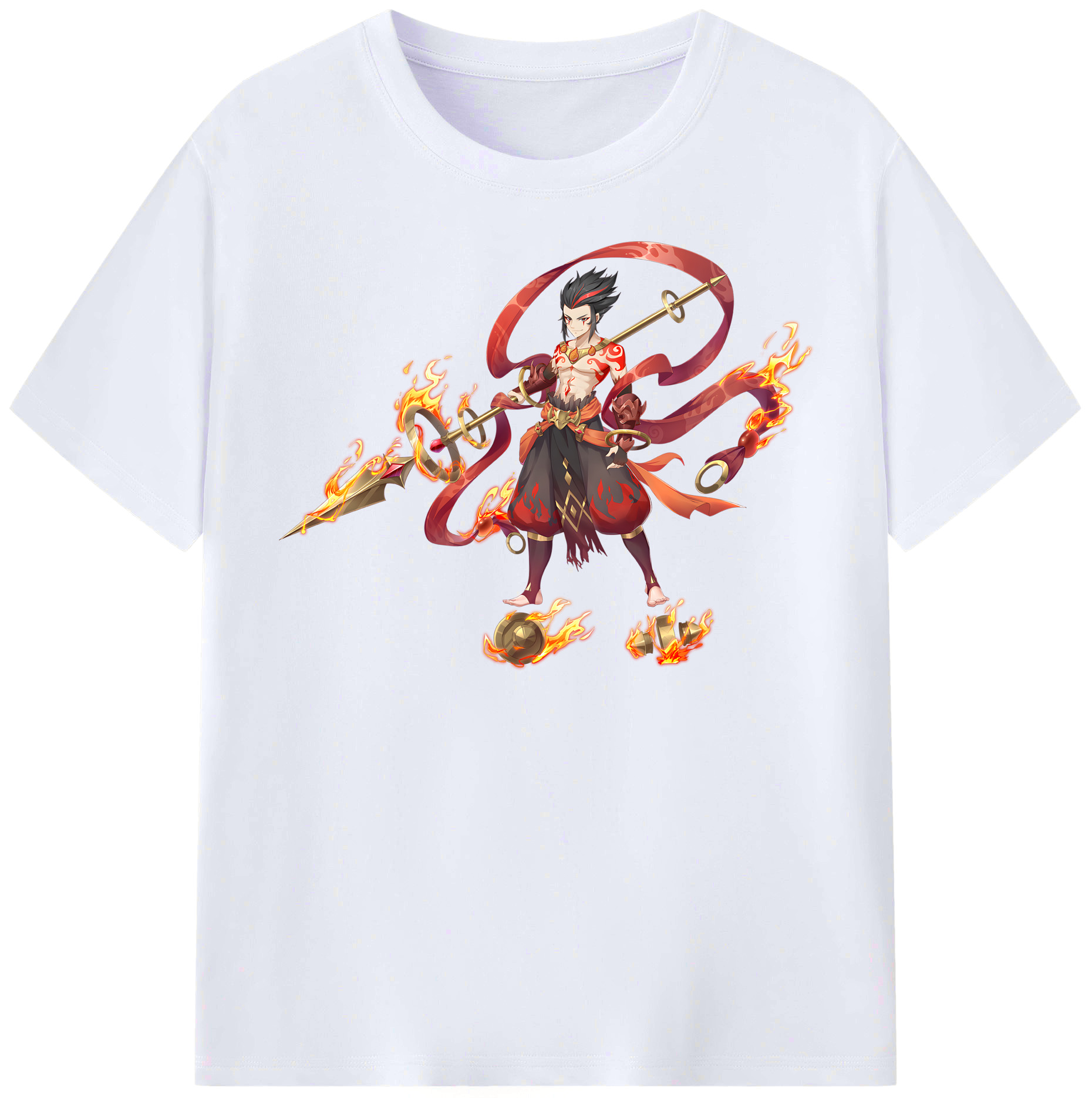 （画像用） Ne Zha 2 ナタ 魔童の大暴れ レディースカジュアルプリントTシャツ（綿100％）