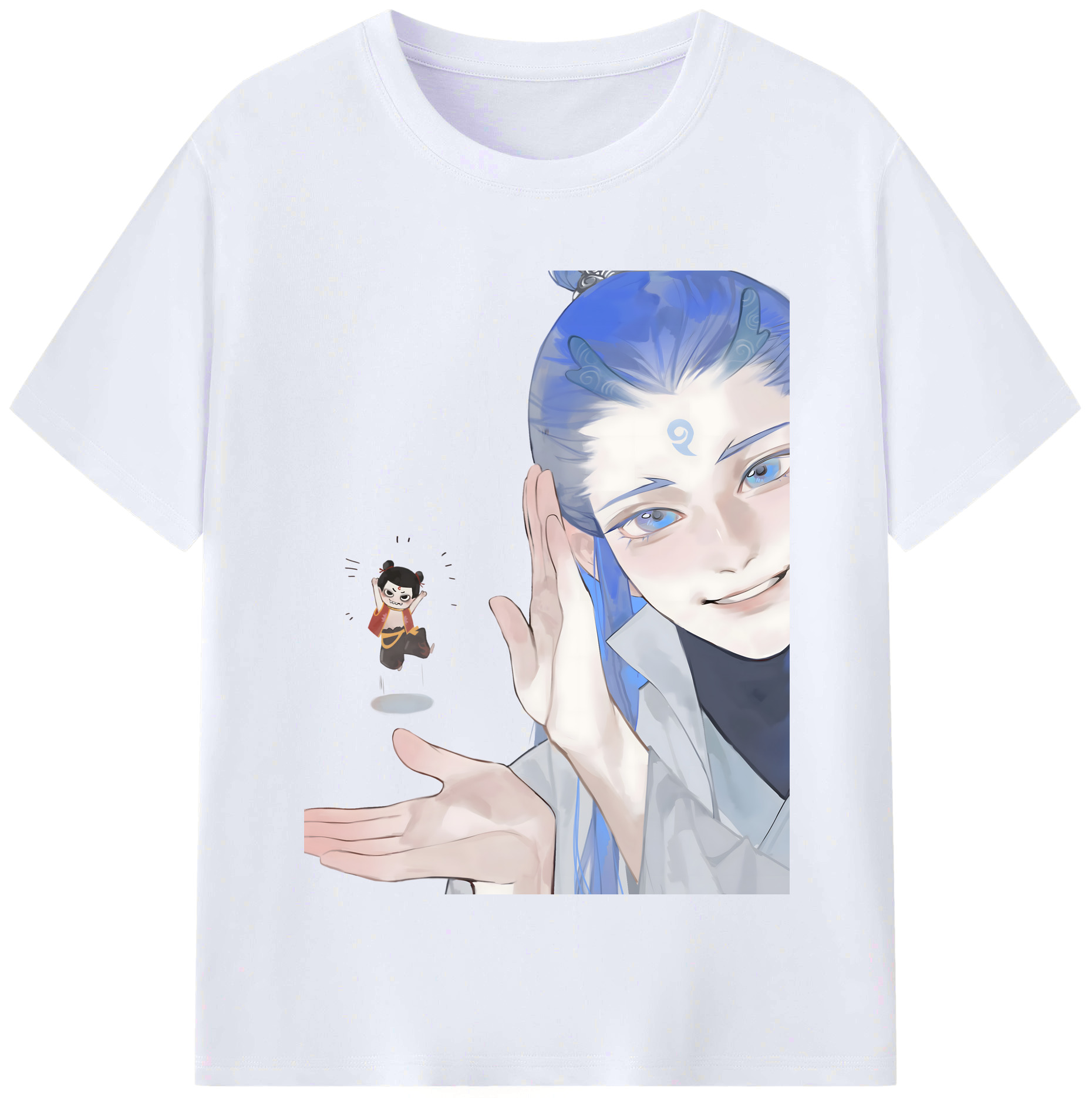 （画像用） Ne Zha 2 ナタ 魔童の大暴れ レディースカジュアルプリントTシャツ（綿100％）