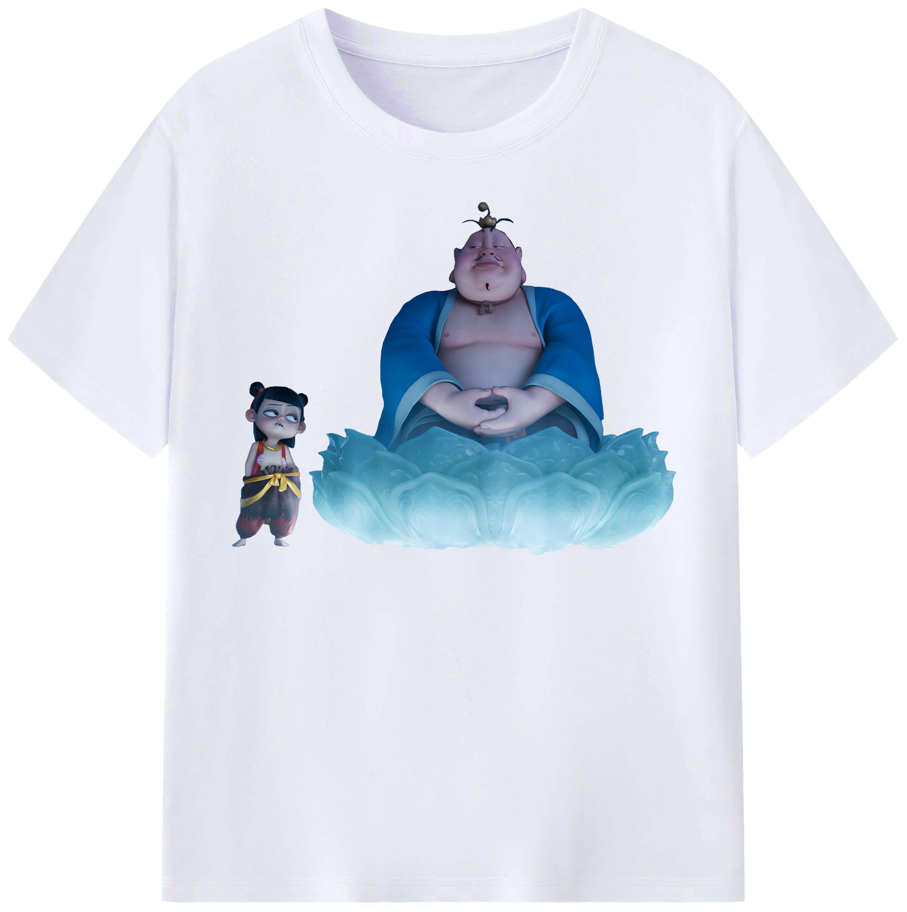 （画像用） Ne Zha 2 ナタ 魔童の大暴れ レディースカジュアルプリントTシャツ（綿100％）