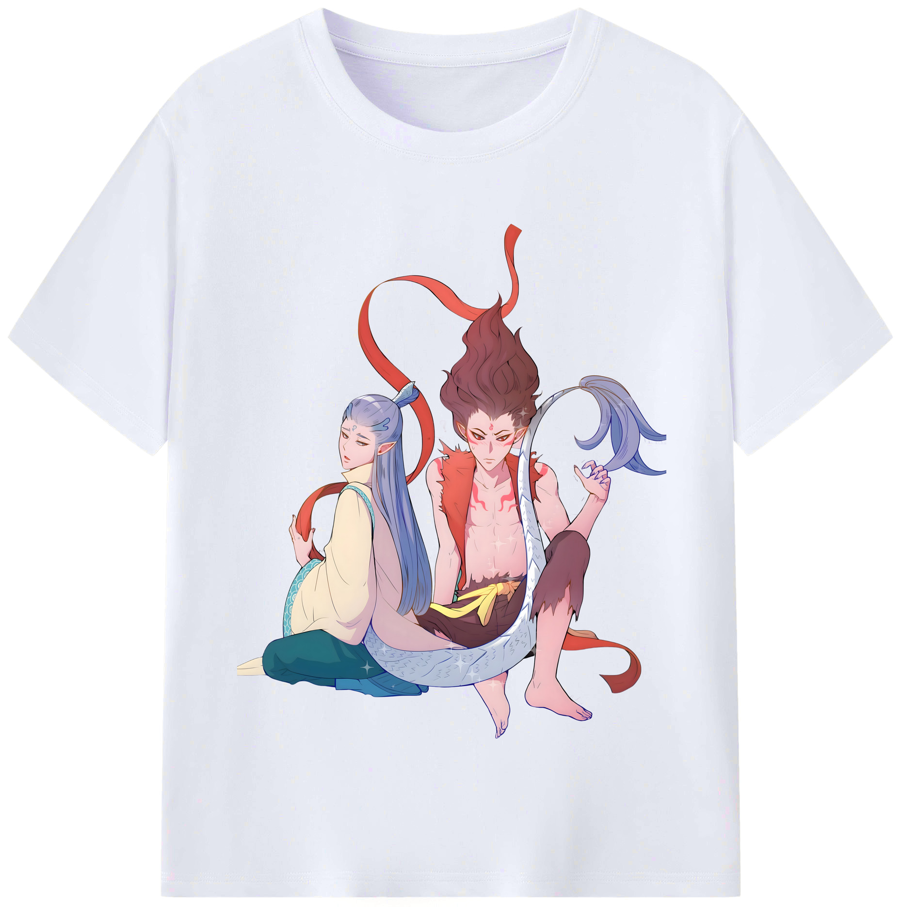 （画像用） Ne Zha 2 ナタ 魔童の大暴れ レディースカジュアルプリントTシャツ（綿100％）