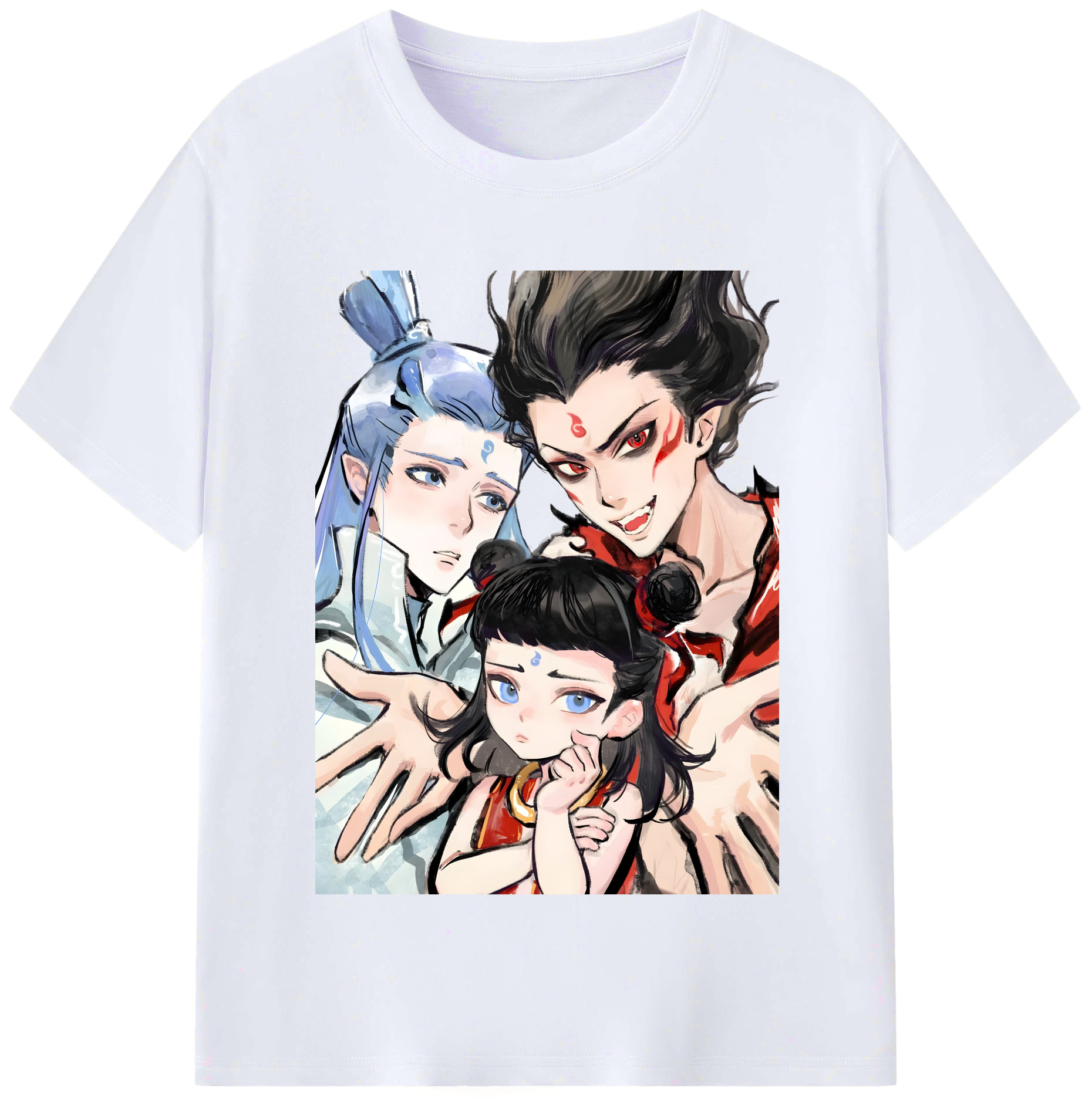（画像用） Ne Zha 2 ナタ 魔童の大暴れ レディースカジュアルプリントTシャツ（綿100％）
