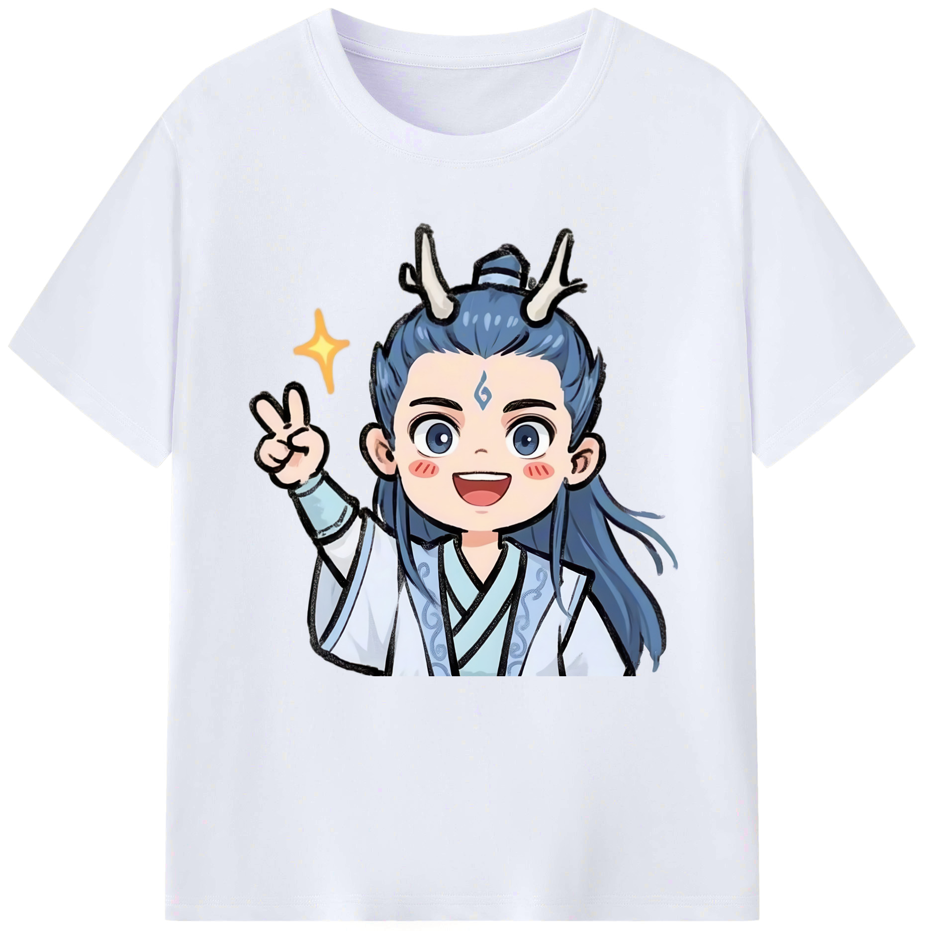（画像用） Ne Zha 2 ナタ 魔童の大暴れ レディースカジュアルプリントTシャツ（綿100％）