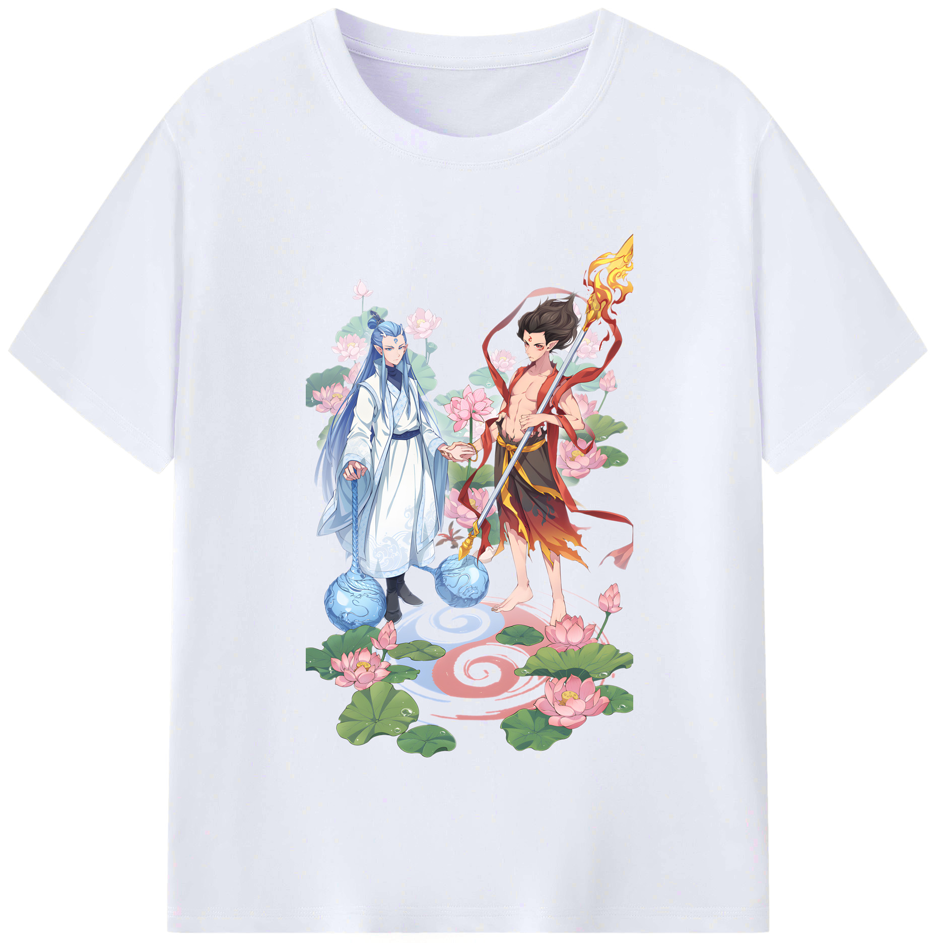 （画像用） Ne Zha 2 ナタ 魔童の大暴れ レディースカジュアルプリントTシャツ（綿100％）
