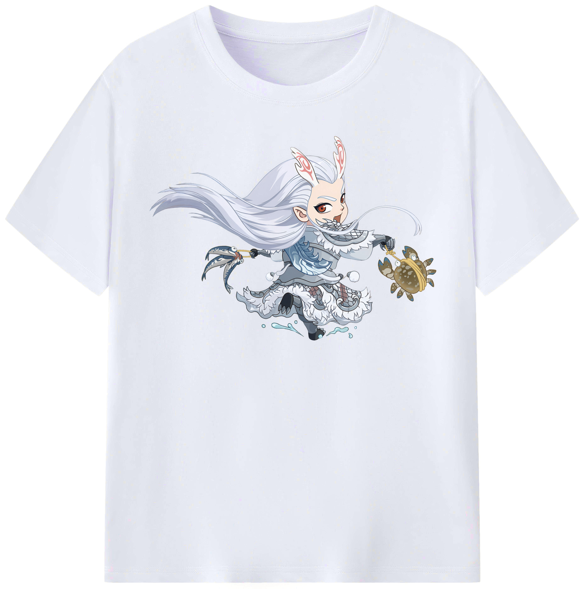 （画像用） Ne Zha 2 ナタ 魔童の大暴れ レディースカジュアルプリントTシャツ（綿100％）