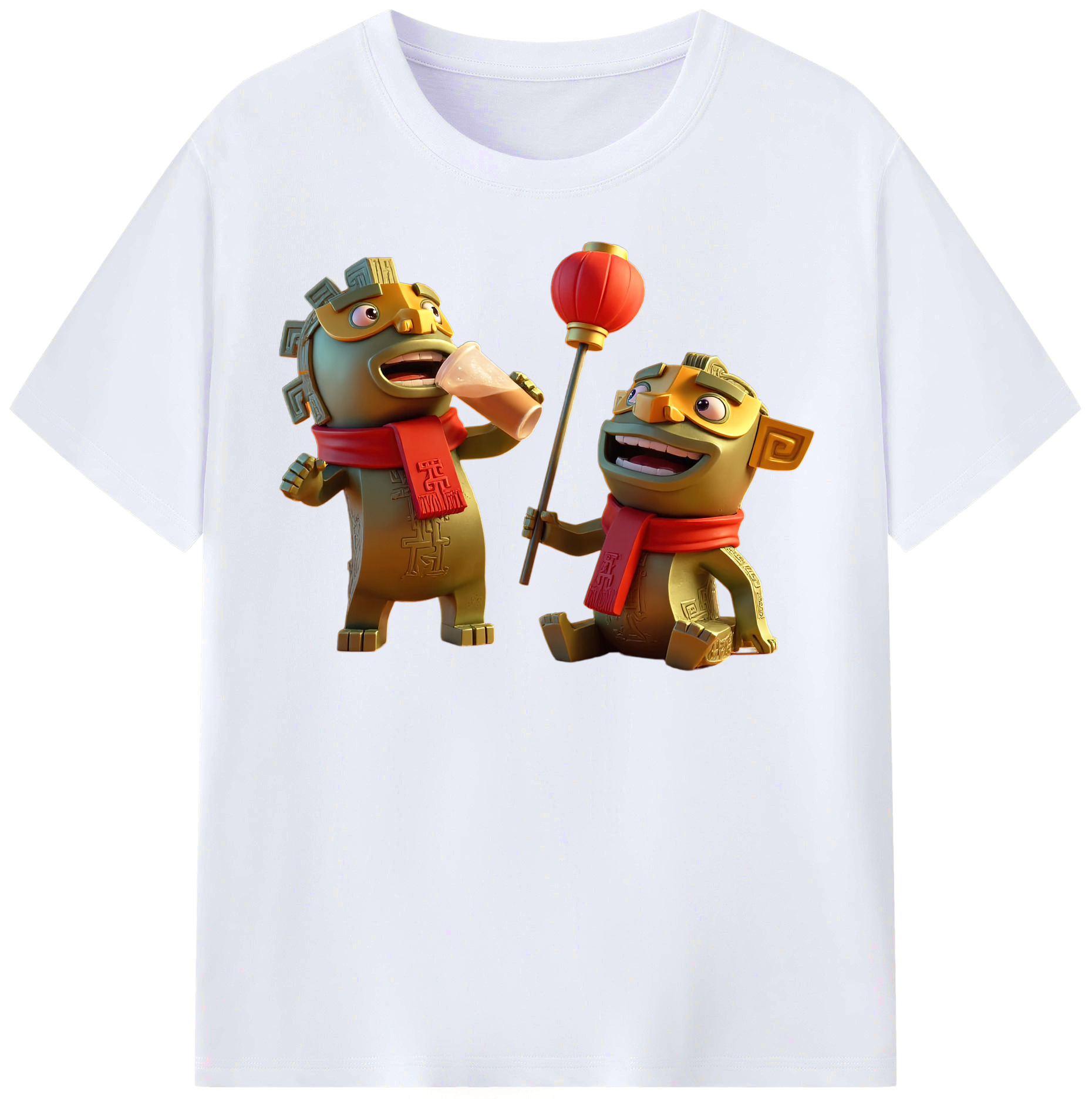 （画像用） Ne Zha 2 ナタ 魔童の大暴れ レディースカジュアルプリントTシャツ（綿100％）