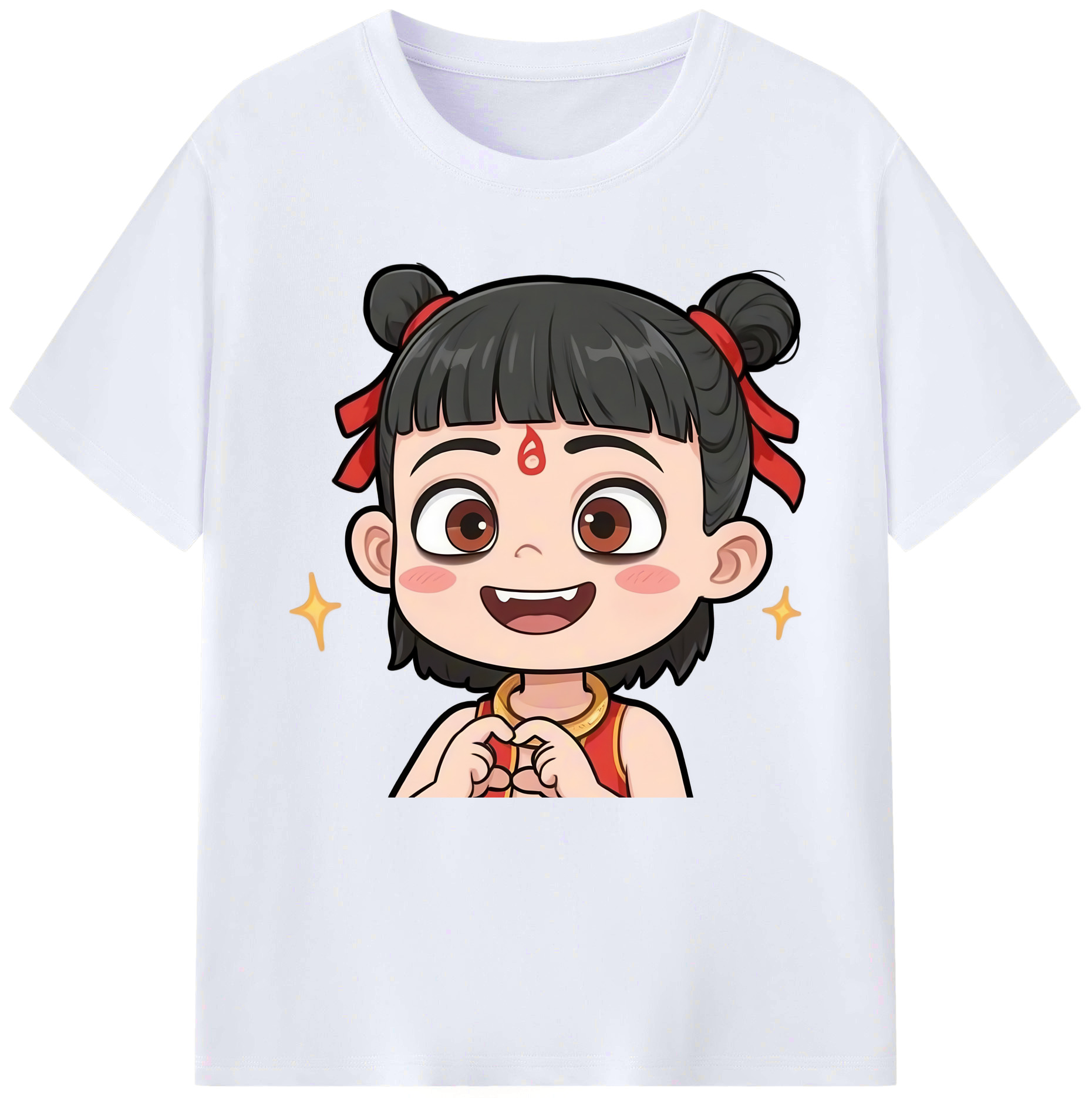 （画像用） Ne Zha 2 ナタ 魔童の大暴れ レディースカジュアルプリントTシャツ（綿100％）