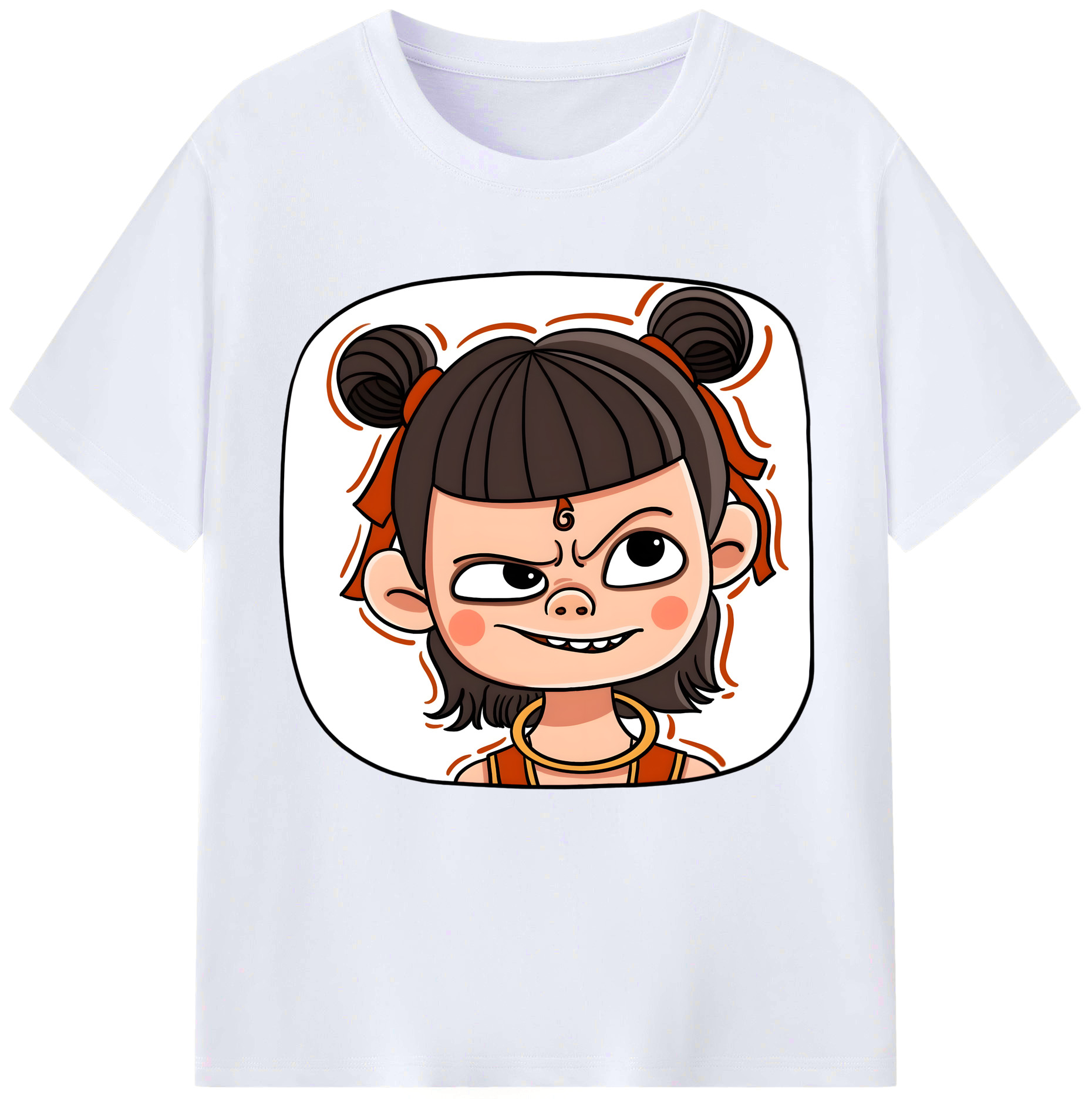 （画像用） Ne Zha 2 ナタ 魔童の大暴れ レディースカジュアルプリントTシャツ（綿100％）