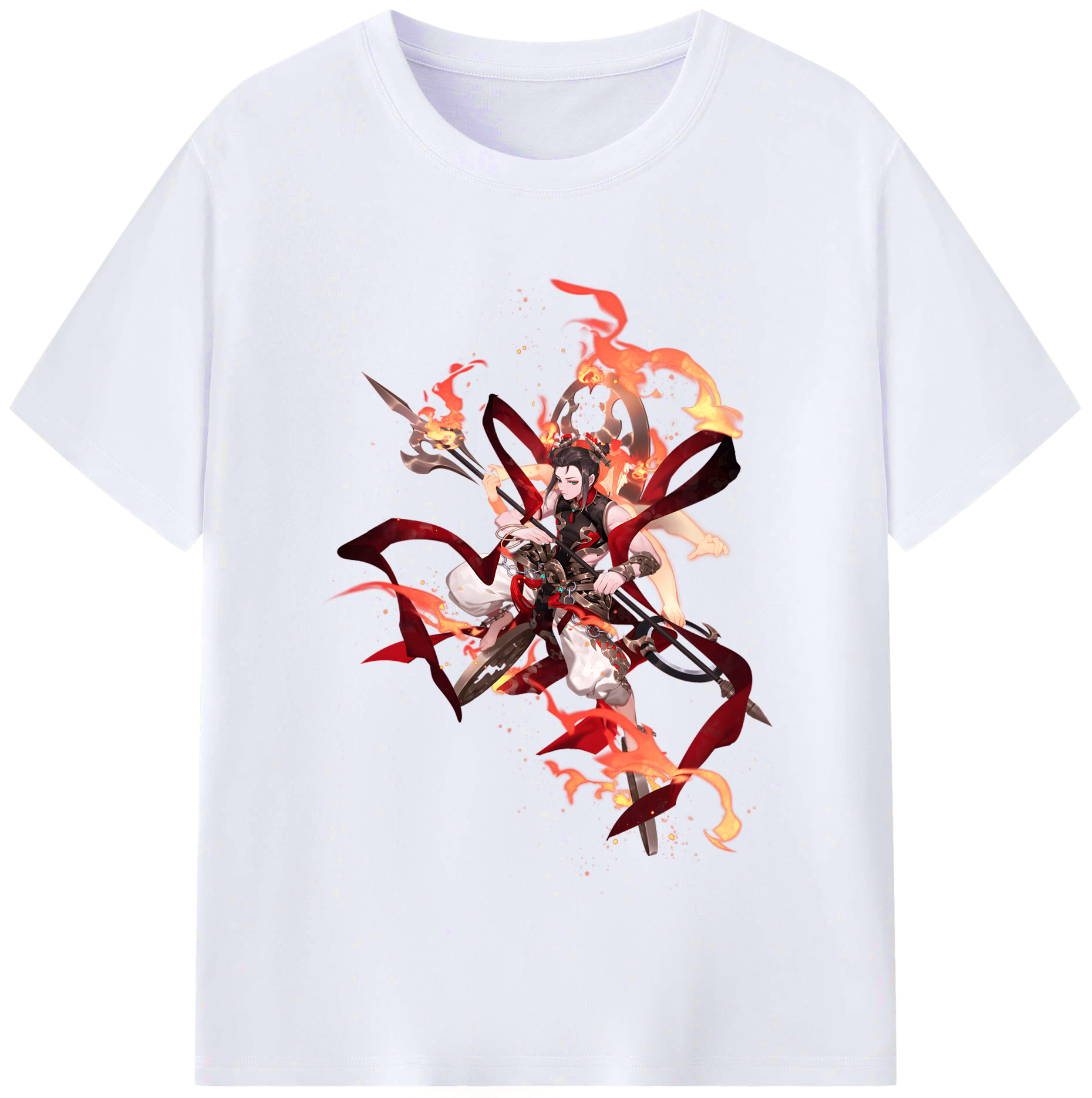 （画像用） Ne Zha 2 ナタ 魔童の大暴れ レディースカジュアルプリントTシャツ（綿100％）