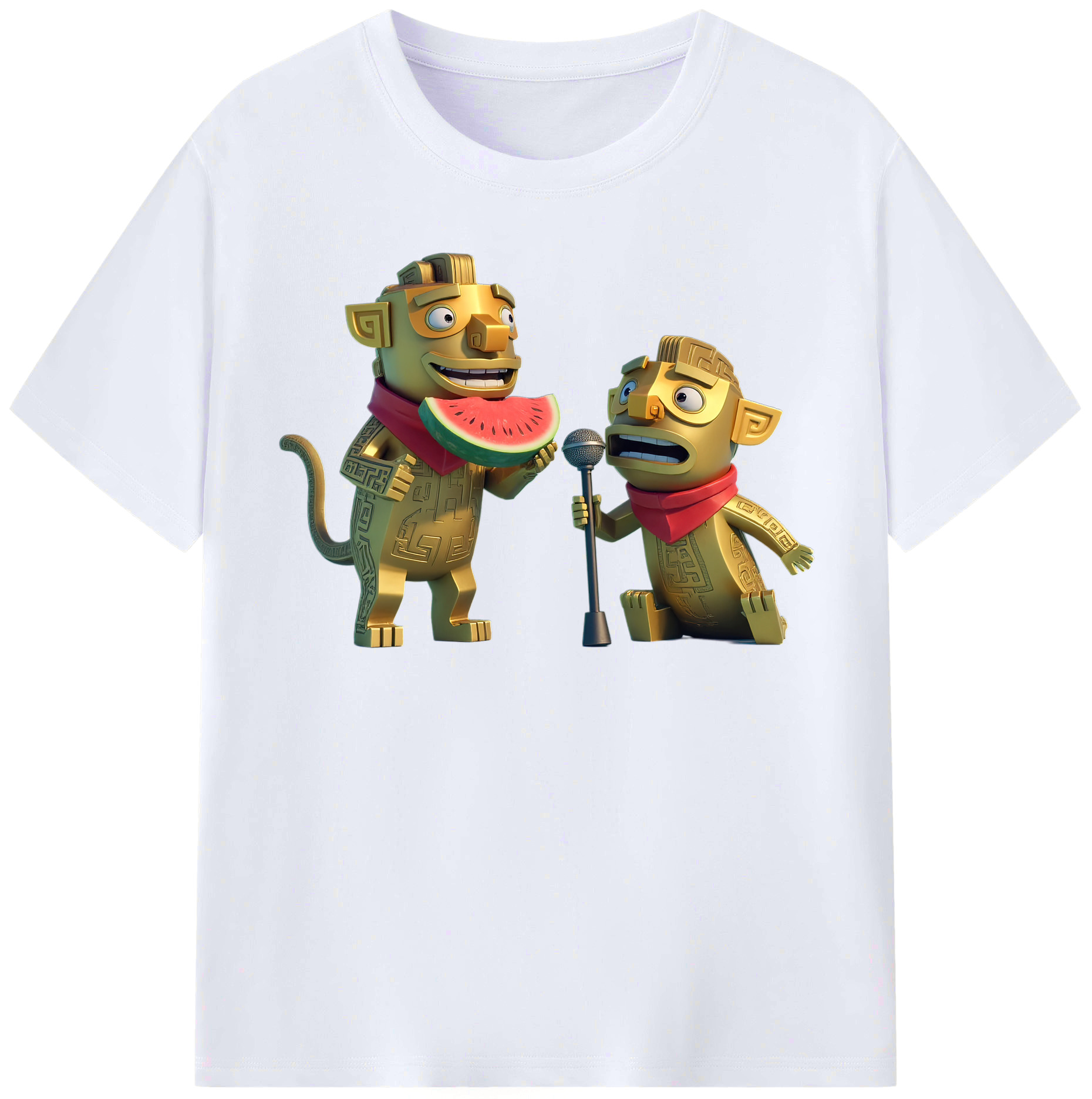 （画像用） Ne Zha 2 ナタ 魔童の大暴れ レディースカジュアルプリントTシャツ（綿100％）