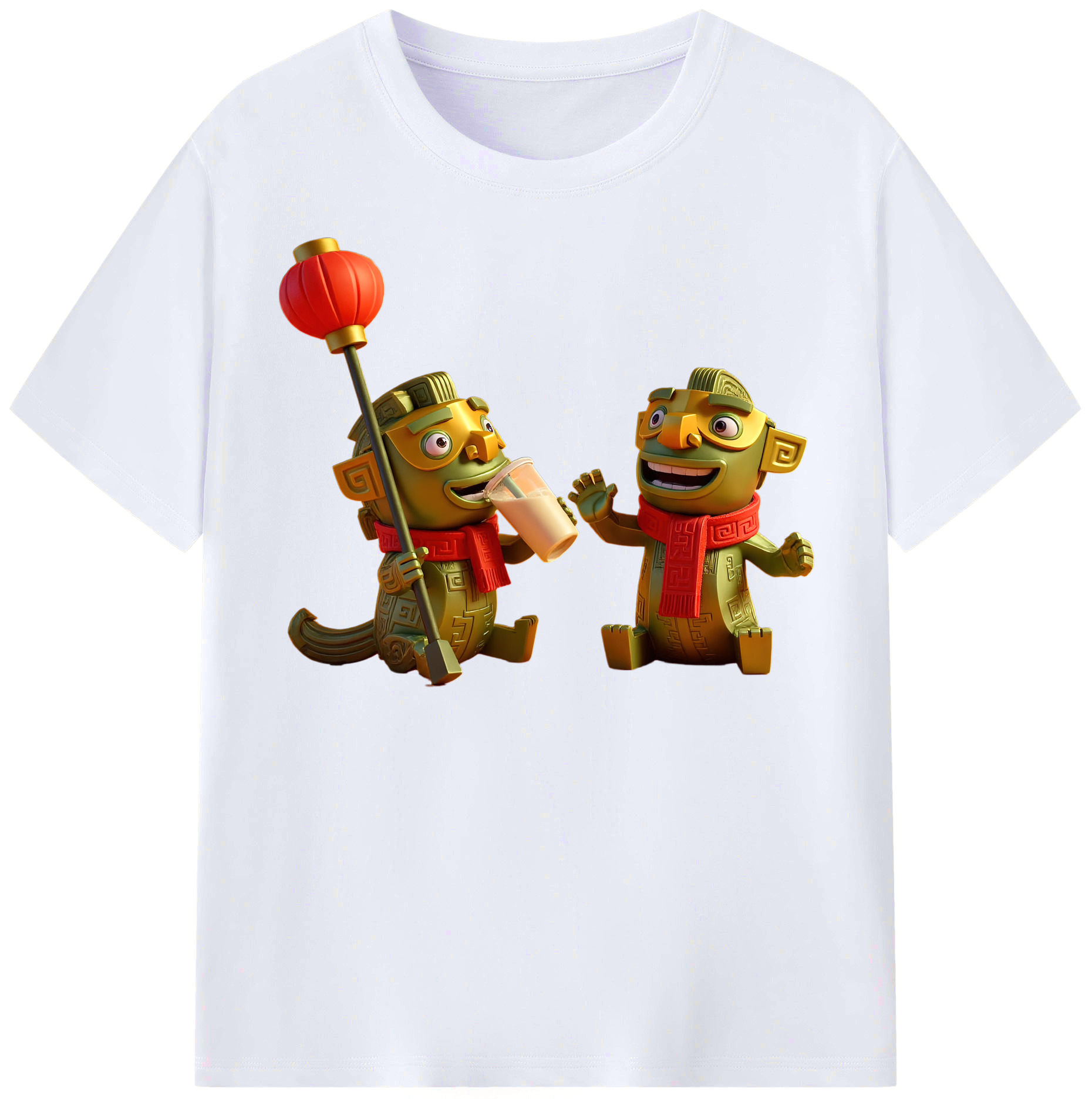 （画像用） Ne Zha 2 ナタ 魔童の大暴れ レディースカジュアルプリントTシャツ（綿100％）