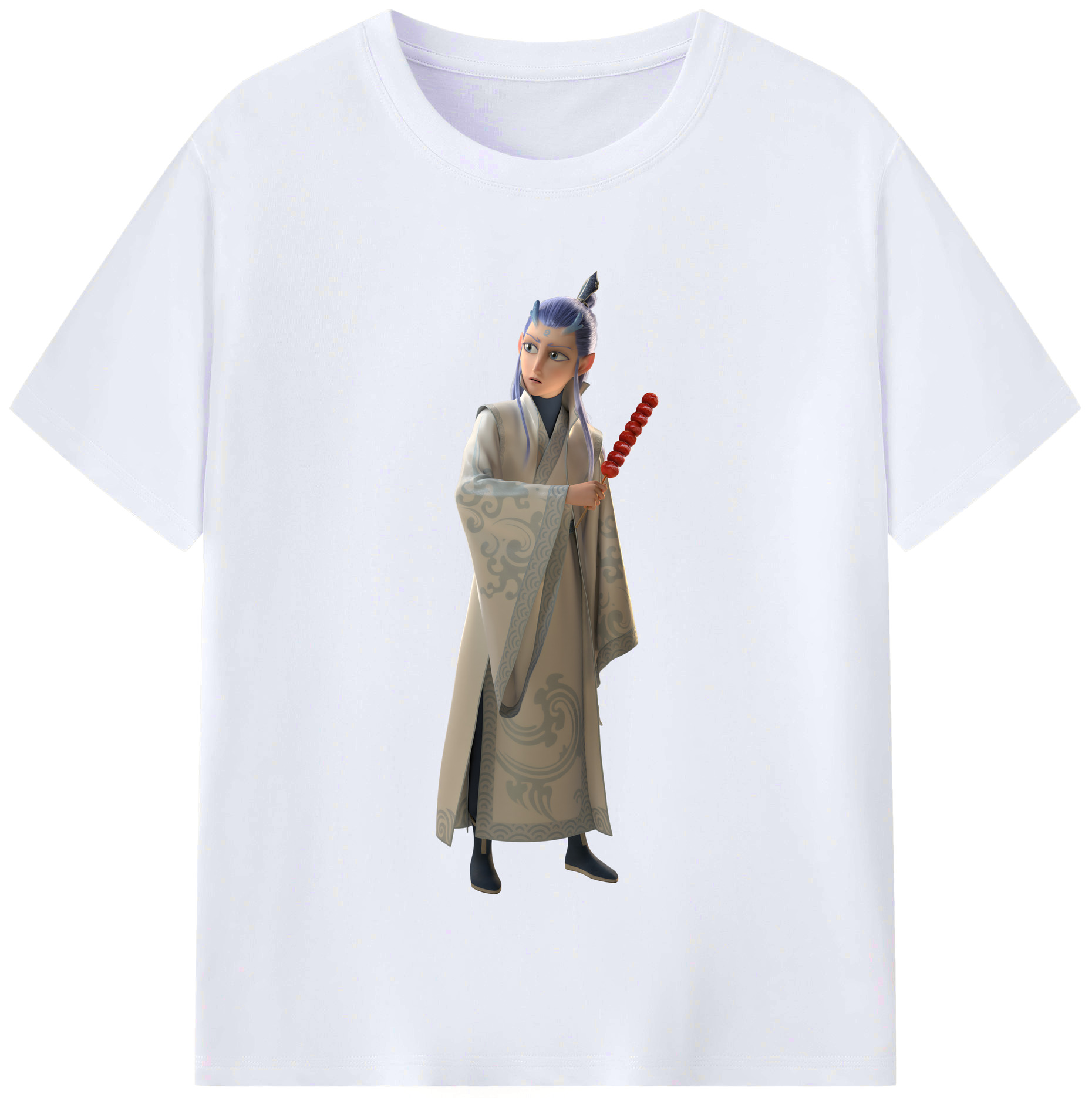 （画像用） Ne Zha 2 ナタ 魔童の大暴れ レディースカジュアルプリントTシャツ（綿100％）