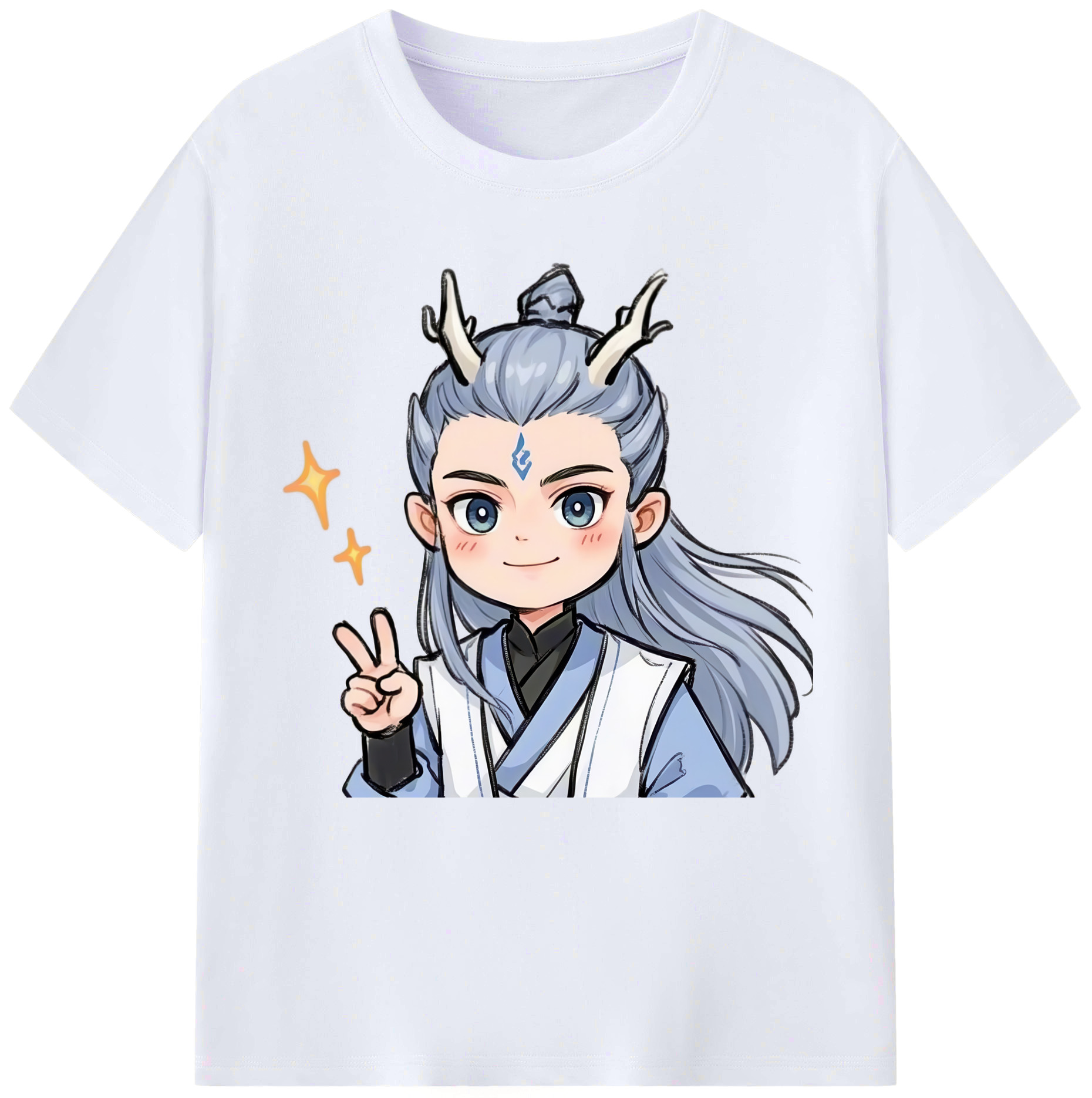 （画像用） Ne Zha 2 ナタ 魔童の大暴れ レディースカジュアルプリントTシャツ（綿100％）