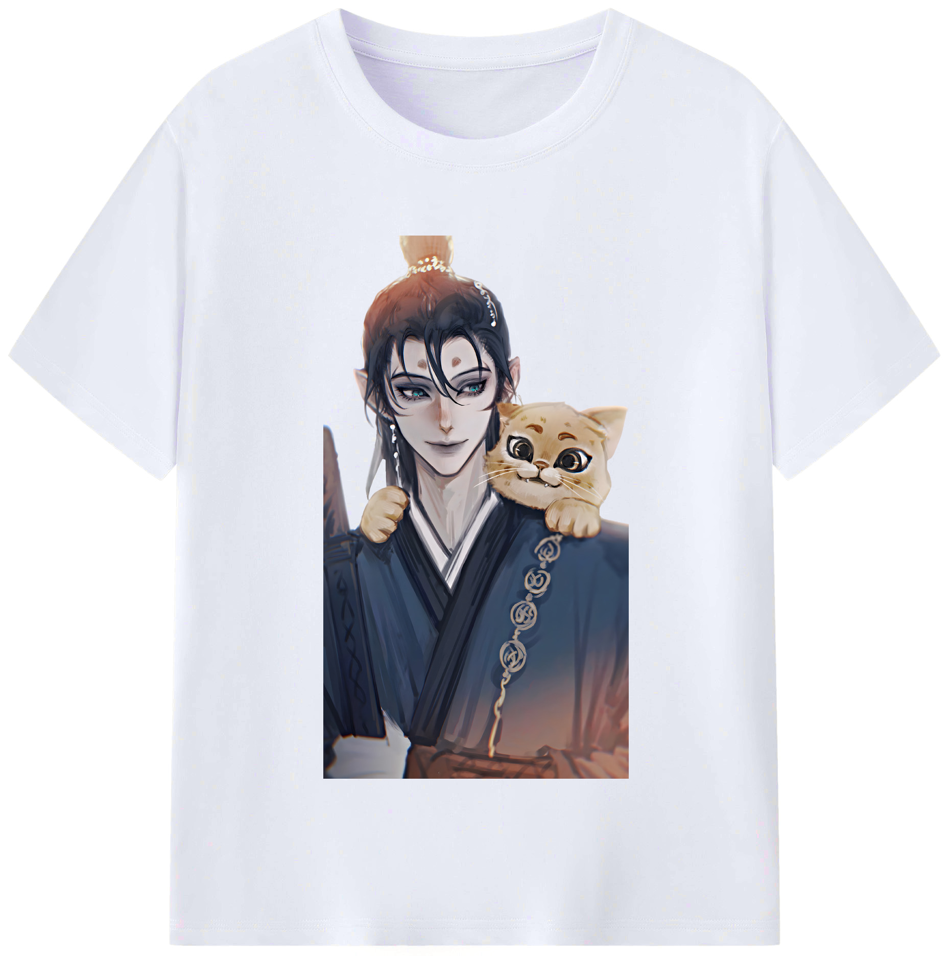 （画像用） Ne Zha 2 ナタ 魔童の大暴れ レディースカジュアルプリントTシャツ（綿100％）