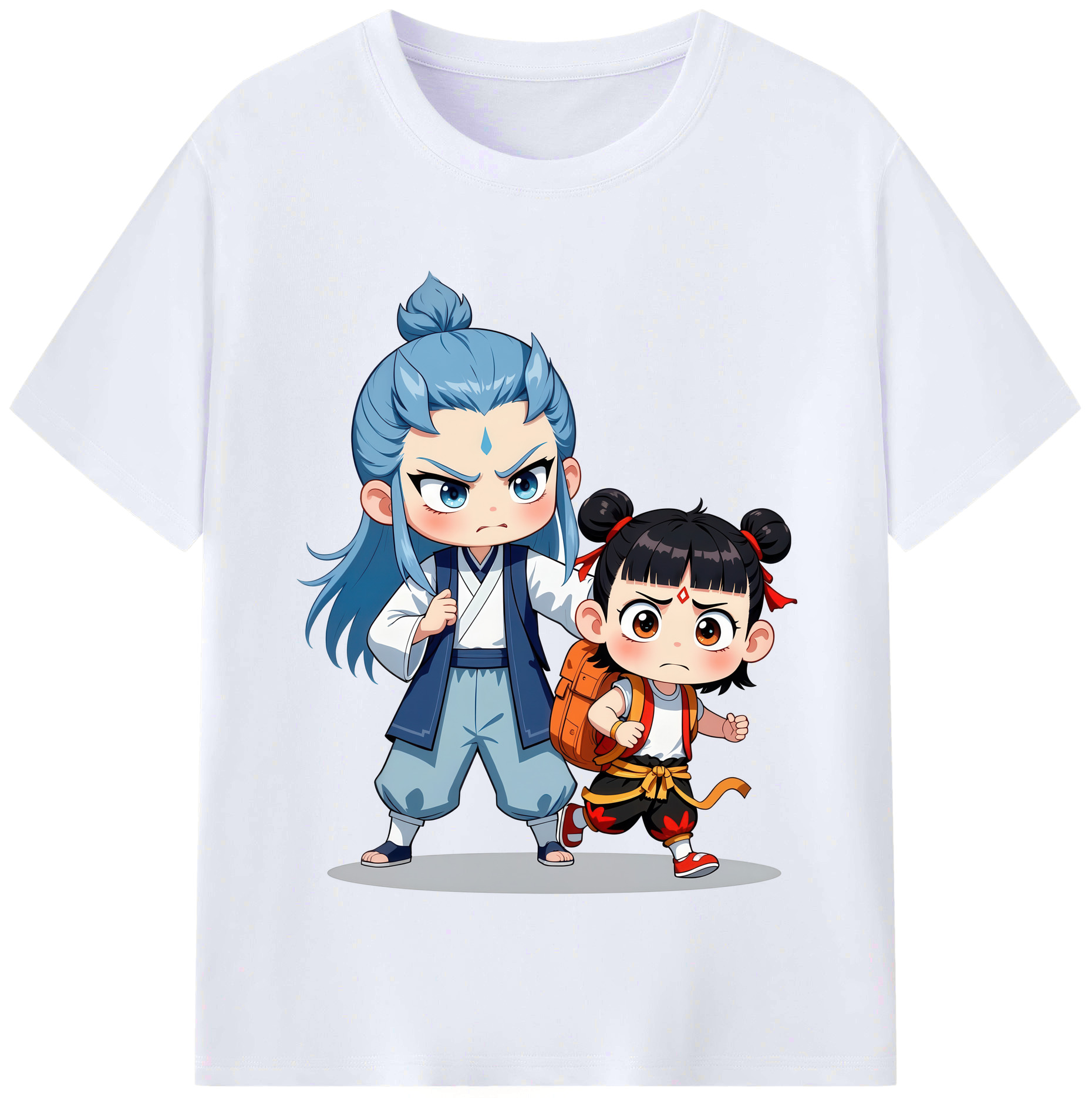 （画像用） Ne Zha 2 ナタ 魔童の大暴れ レディースカジュアルプリントTシャツ（綿100％）