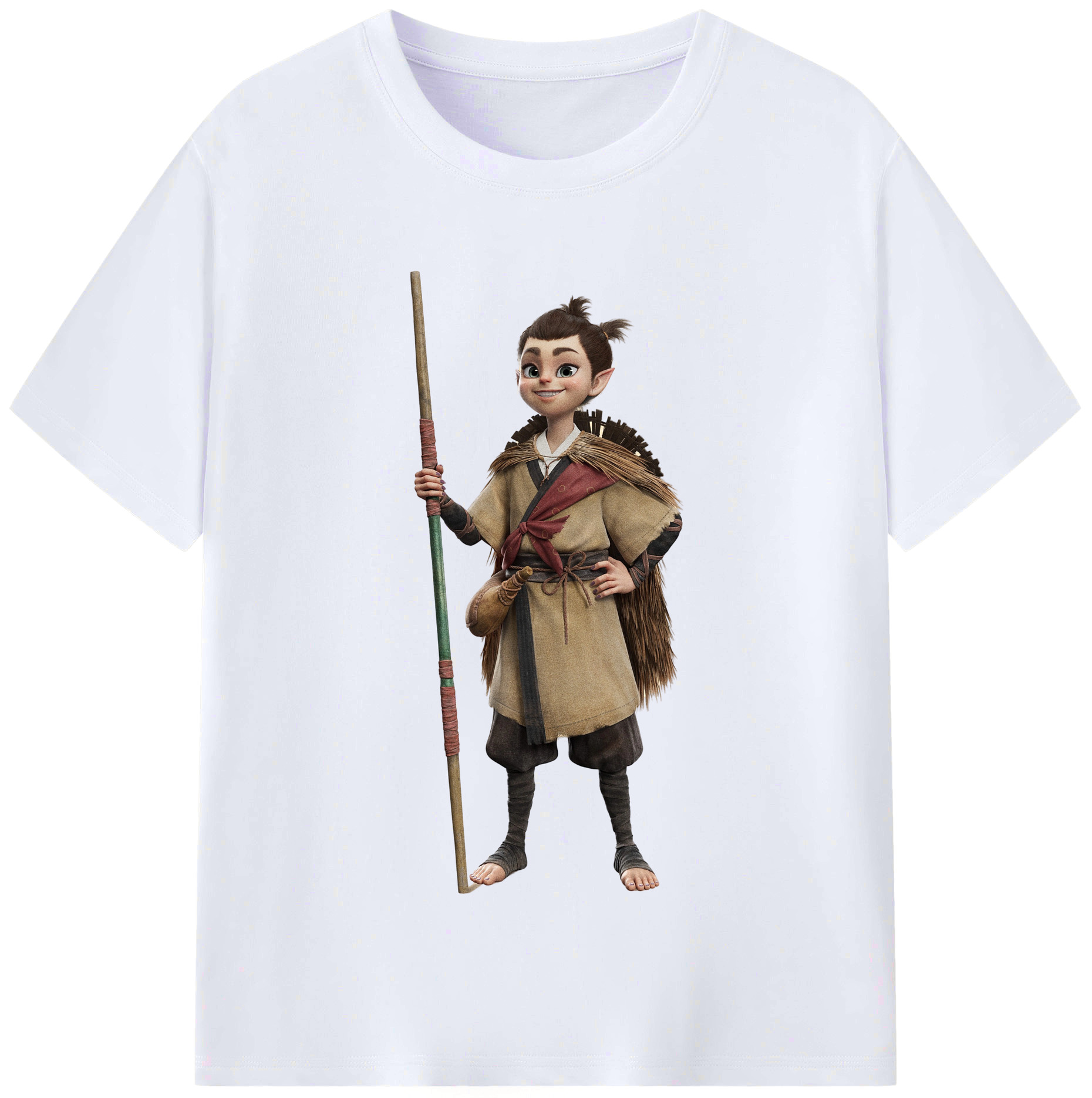 （画像用） Ne Zha 2 ナタ 魔童の大暴れ レディースカジュアルプリントTシャツ（綿100％）
