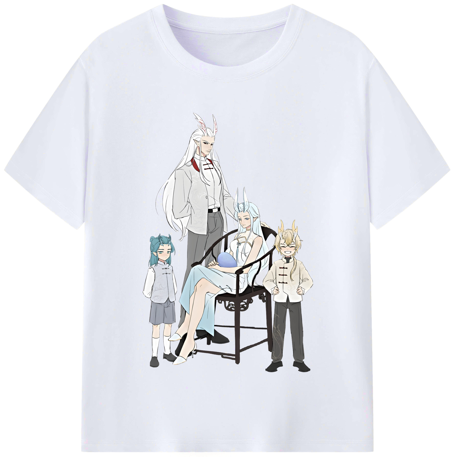 （画像用） Ne Zha 2 ナタ 魔童の大暴れ レディースカジュアルプリントTシャツ（綿100％）