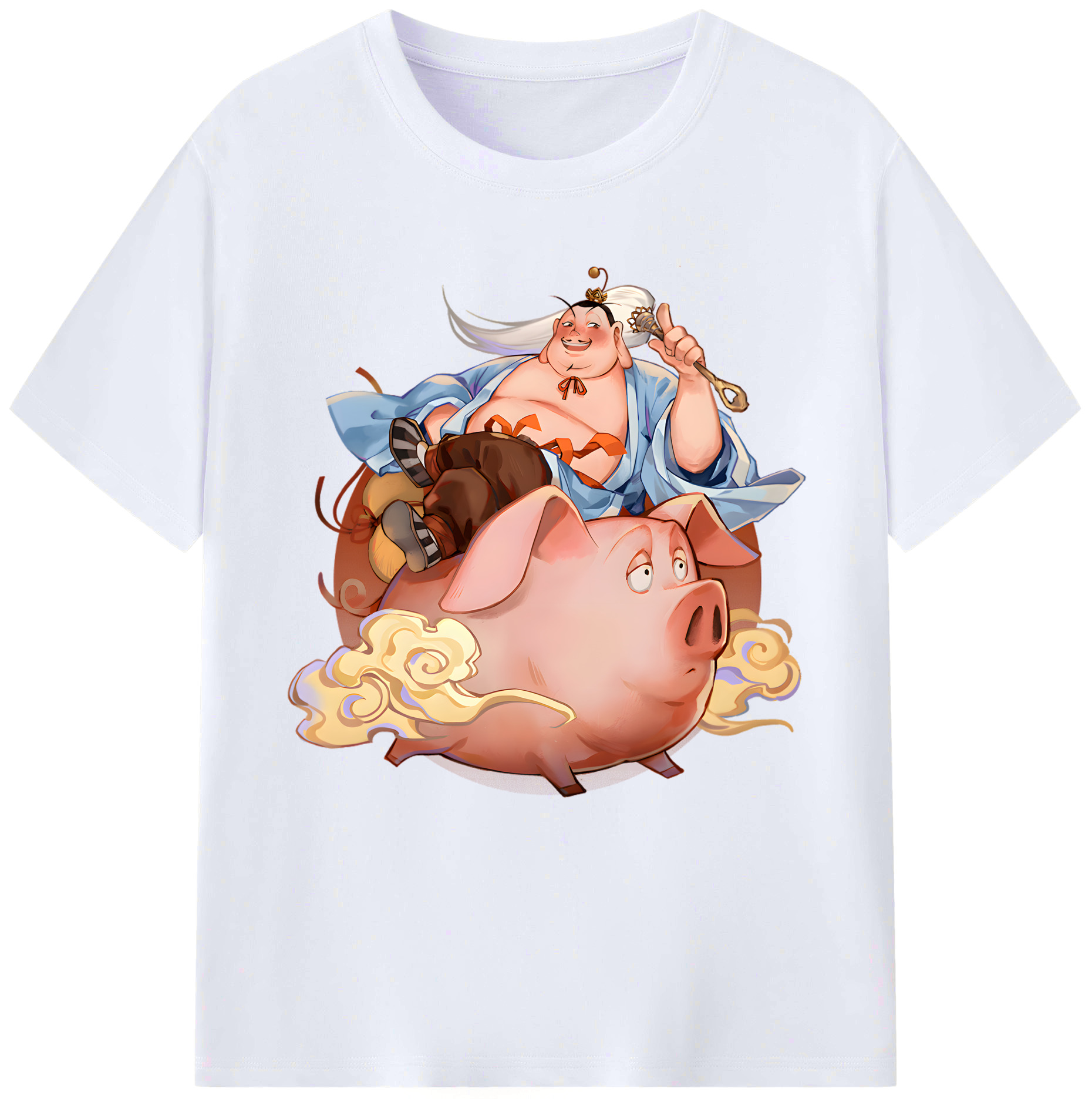 （画像用） Ne Zha 2 ナタ 魔童の大暴れ レディースカジュアルプリントTシャツ（綿100％）