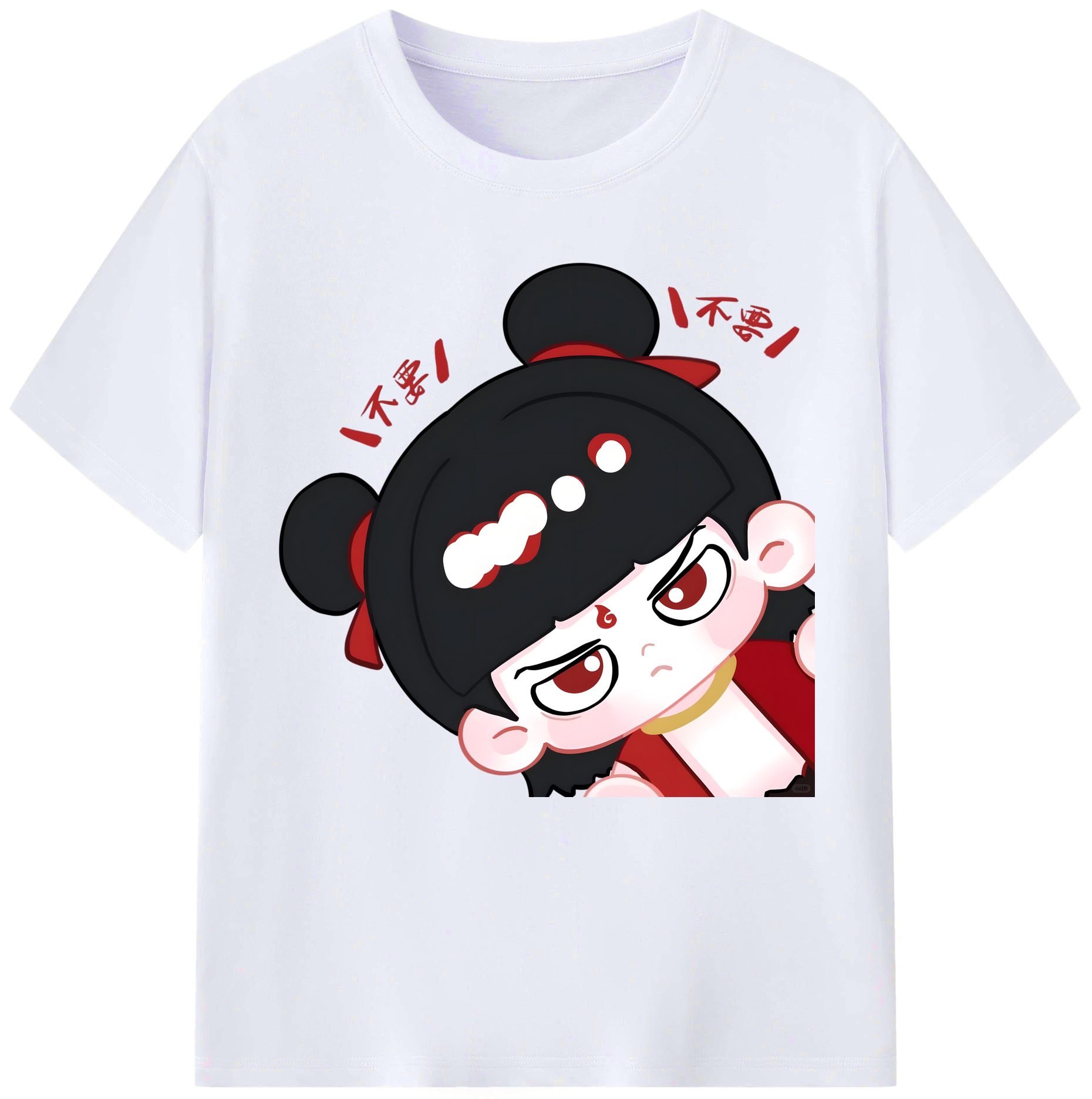 （画像用） Ne Zha 2 ナタ 魔童の大暴れ レディースカジュアルプリントTシャツ（綿100％）