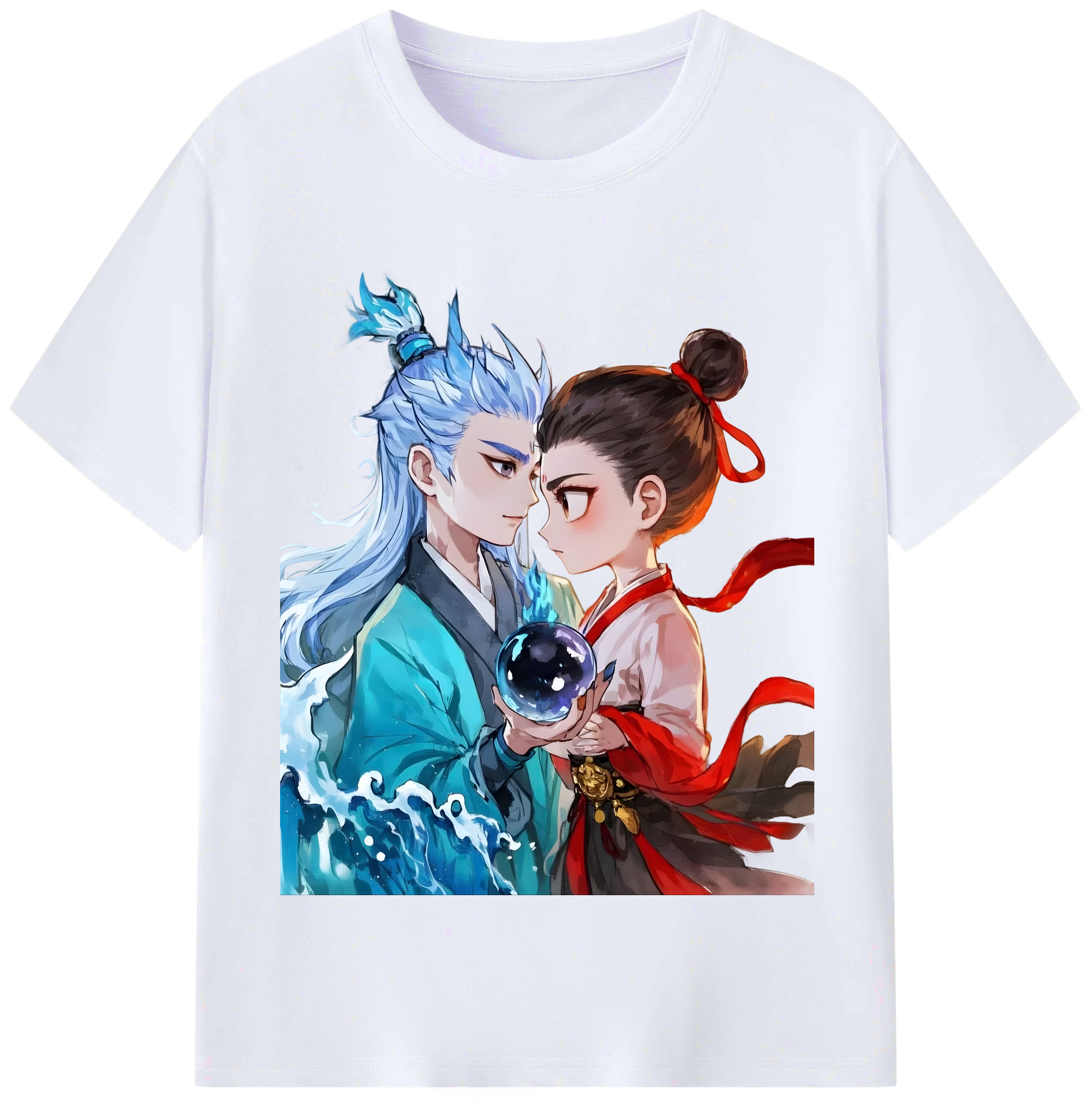（画像用） Ne Zha 2 ナタ 魔童の大暴れ レディースカジュアルプリントTシャツ（綿100％）