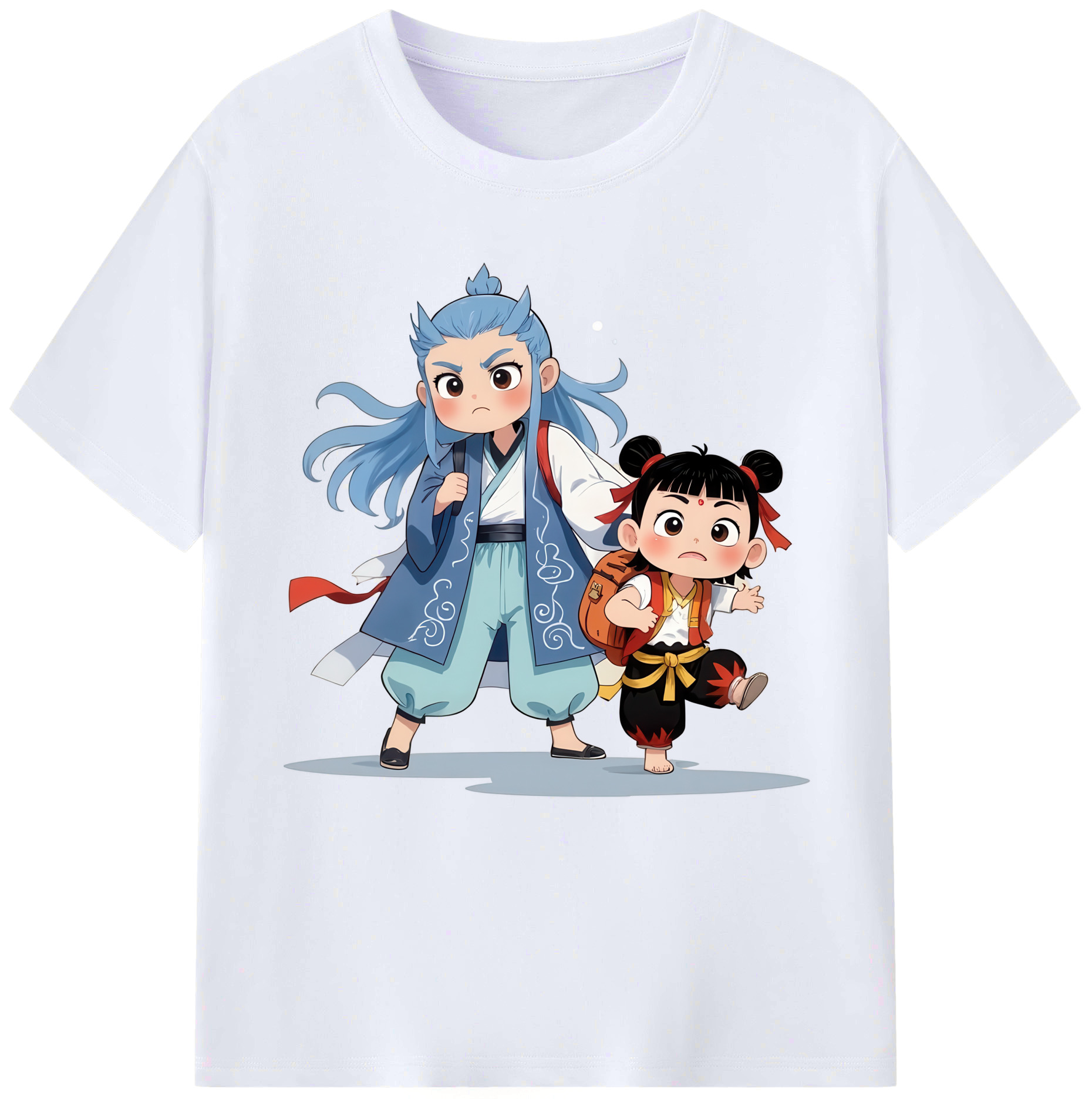 （画像用） Ne Zha 2 ナタ 魔童の大暴れ レディースカジュアルプリントTシャツ（綿100％）