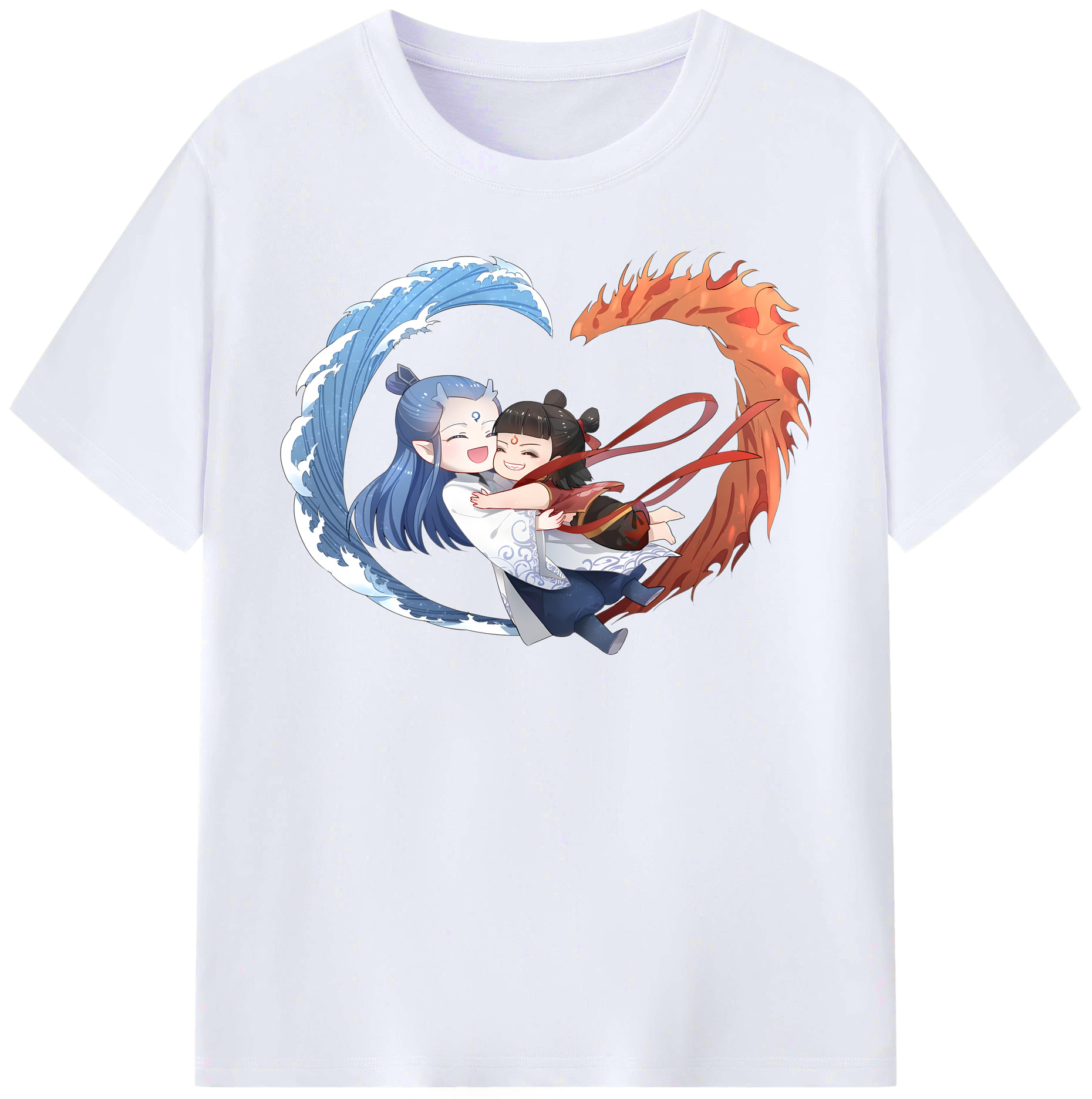 （画像用） Ne Zha 2 ナタ 魔童の大暴れ レディースカジュアルプリントTシャツ（綿100％）