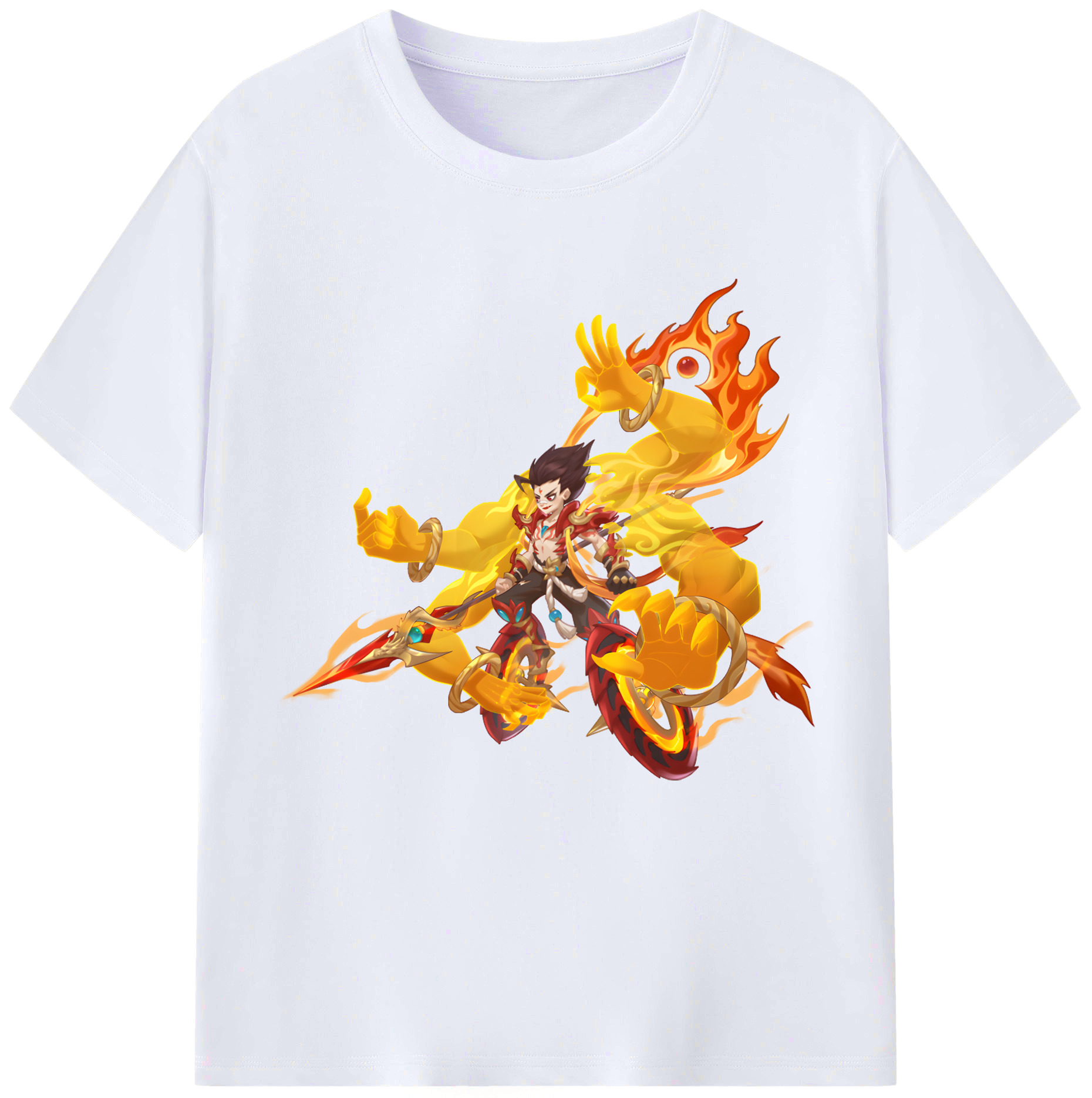 （画像用） Ne Zha 2 ナタ 魔童の大暴れ レディースカジュアルプリントTシャツ（綿100％）