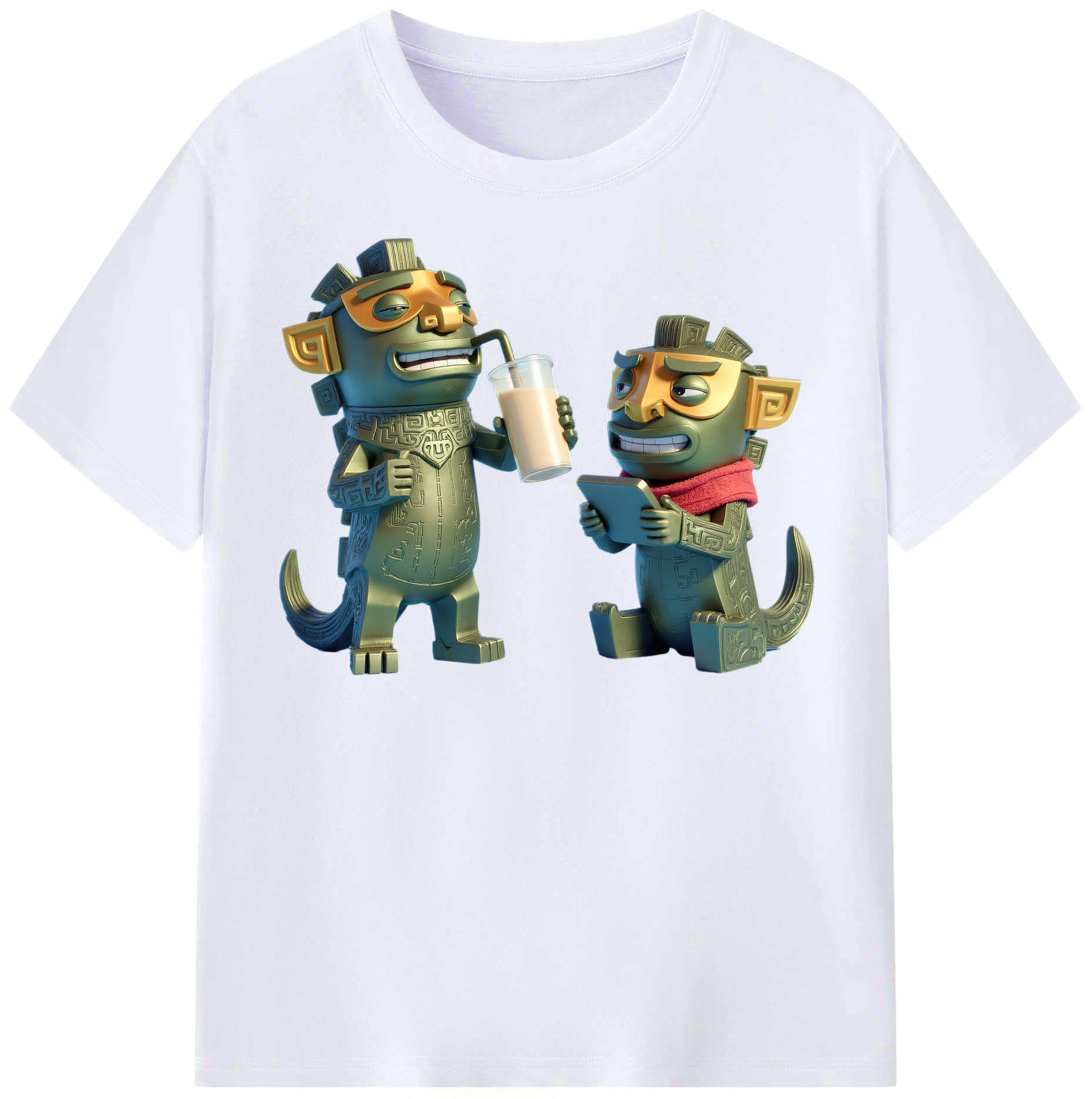 （画像用） Ne Zha 2 ナタ 魔童の大暴れ レディースカジュアルプリントTシャツ（綿100％）