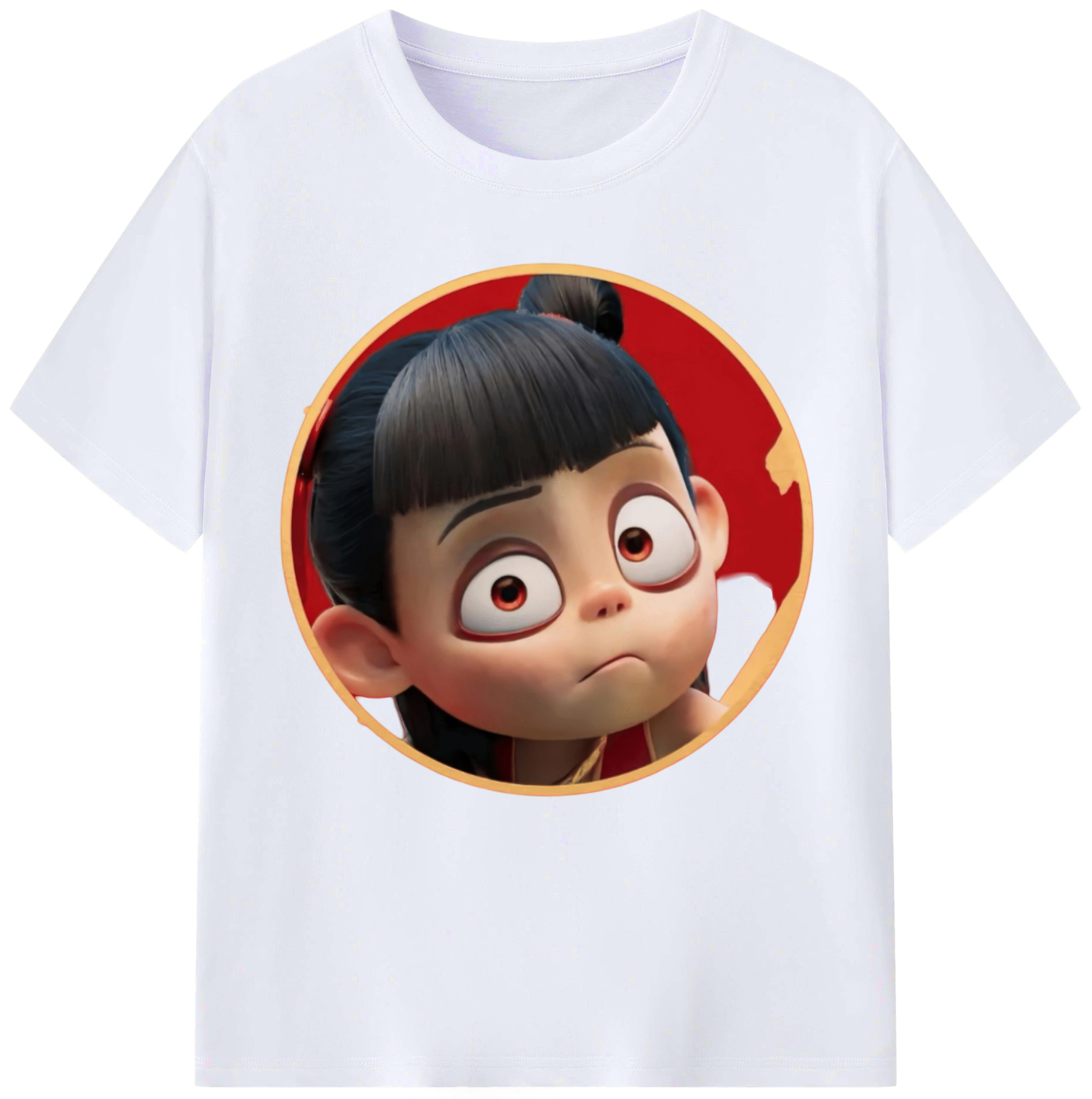 （画像用） Ne Zha 2 ナタ 魔童の大暴れ レディースカジュアルプリントTシャツ（綿100％）
