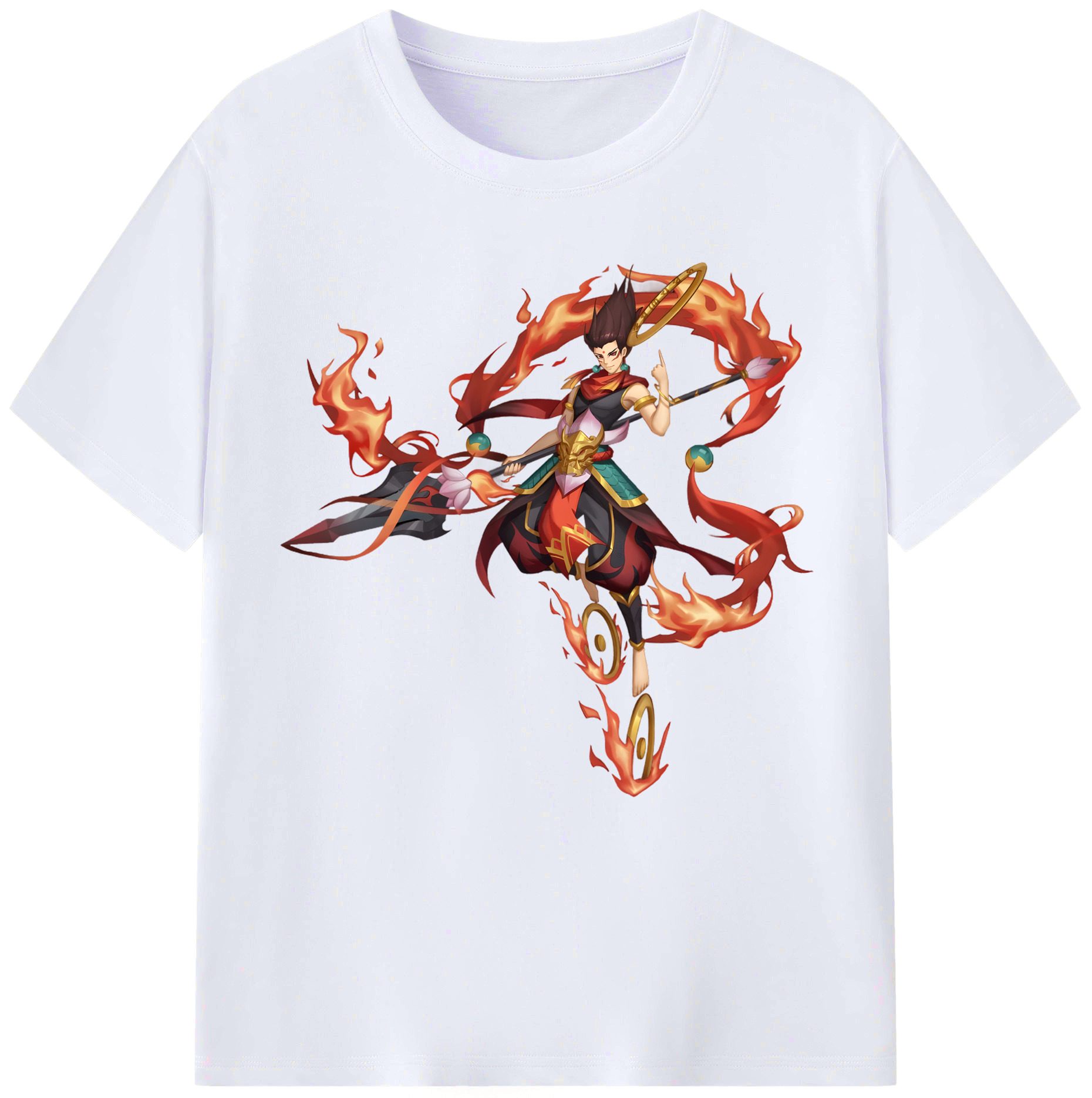 （画像用） Ne Zha 2 ナタ 魔童の大暴れ レディースカジュアルプリントTシャツ（綿100％）