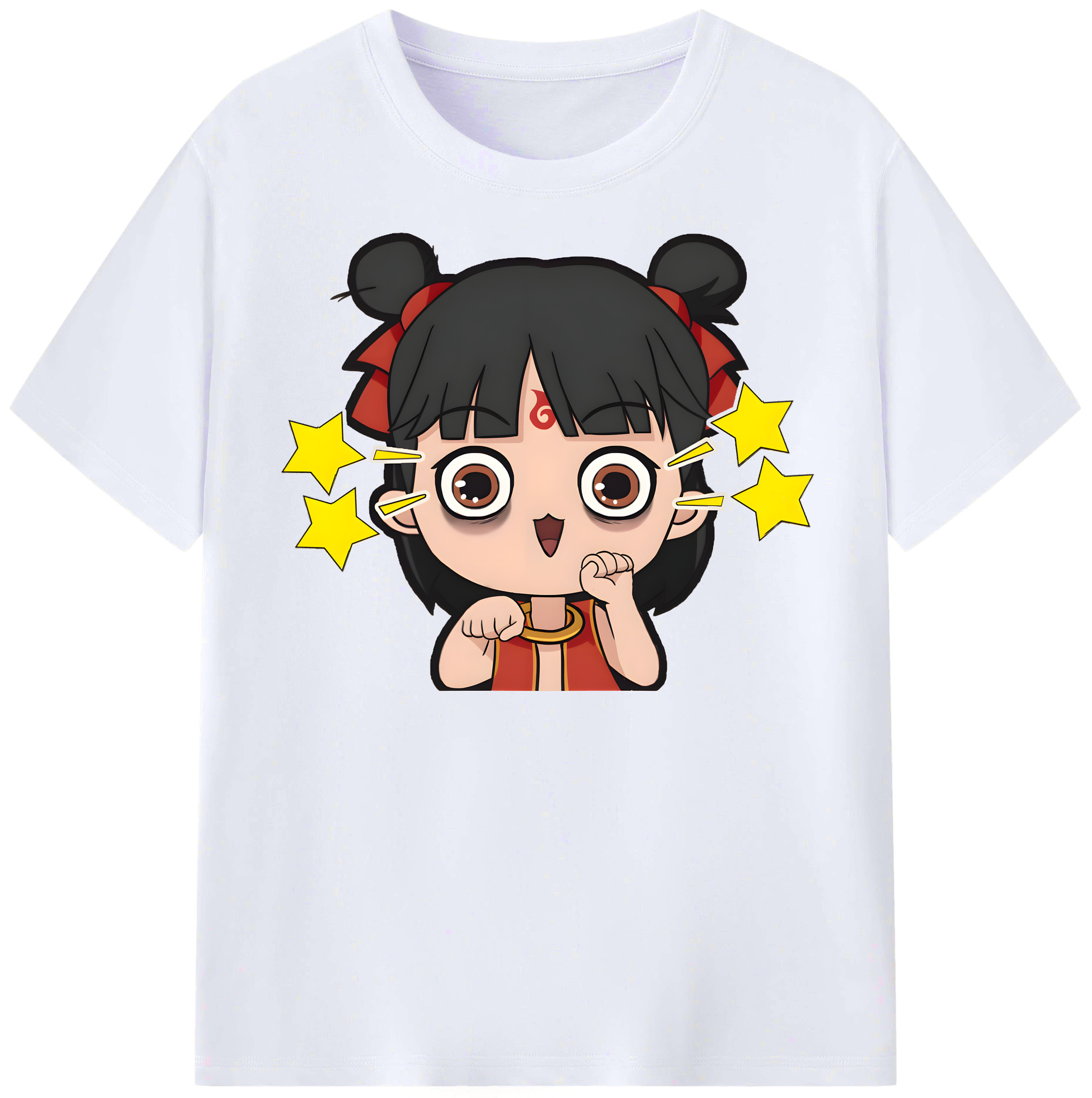 （画像用） Ne Zha 2 ナタ 魔童の大暴れ レディースカジュアルプリントTシャツ（綿100％）